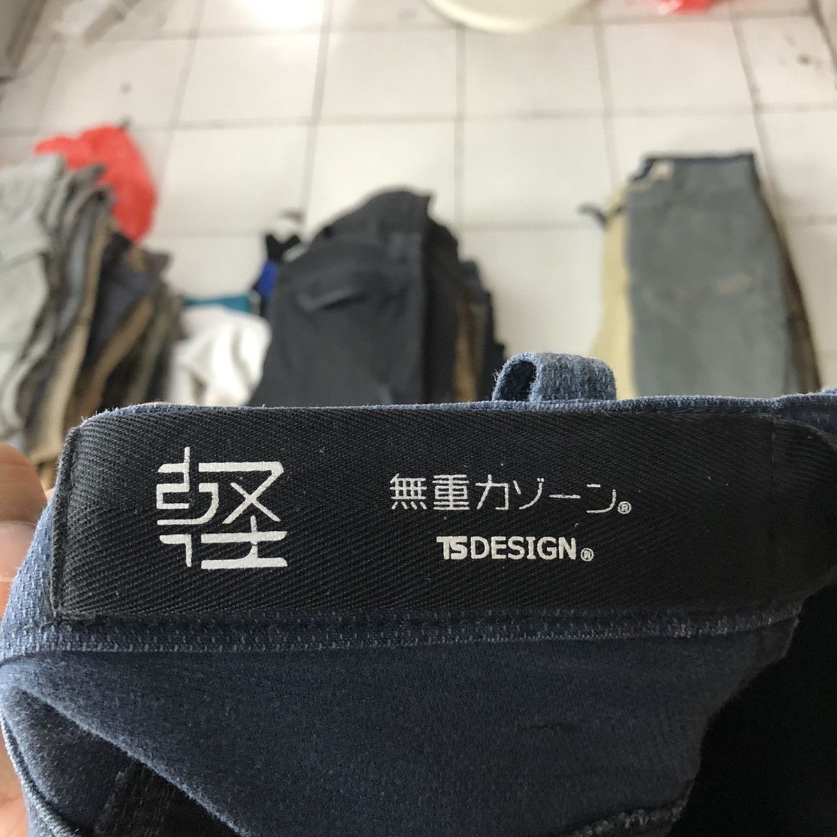 Japanese Brand × StraightFaded TS Design faded Dark blue multi pocket Cargo Pants #6890 Size US 33 - 15 Thumbnail