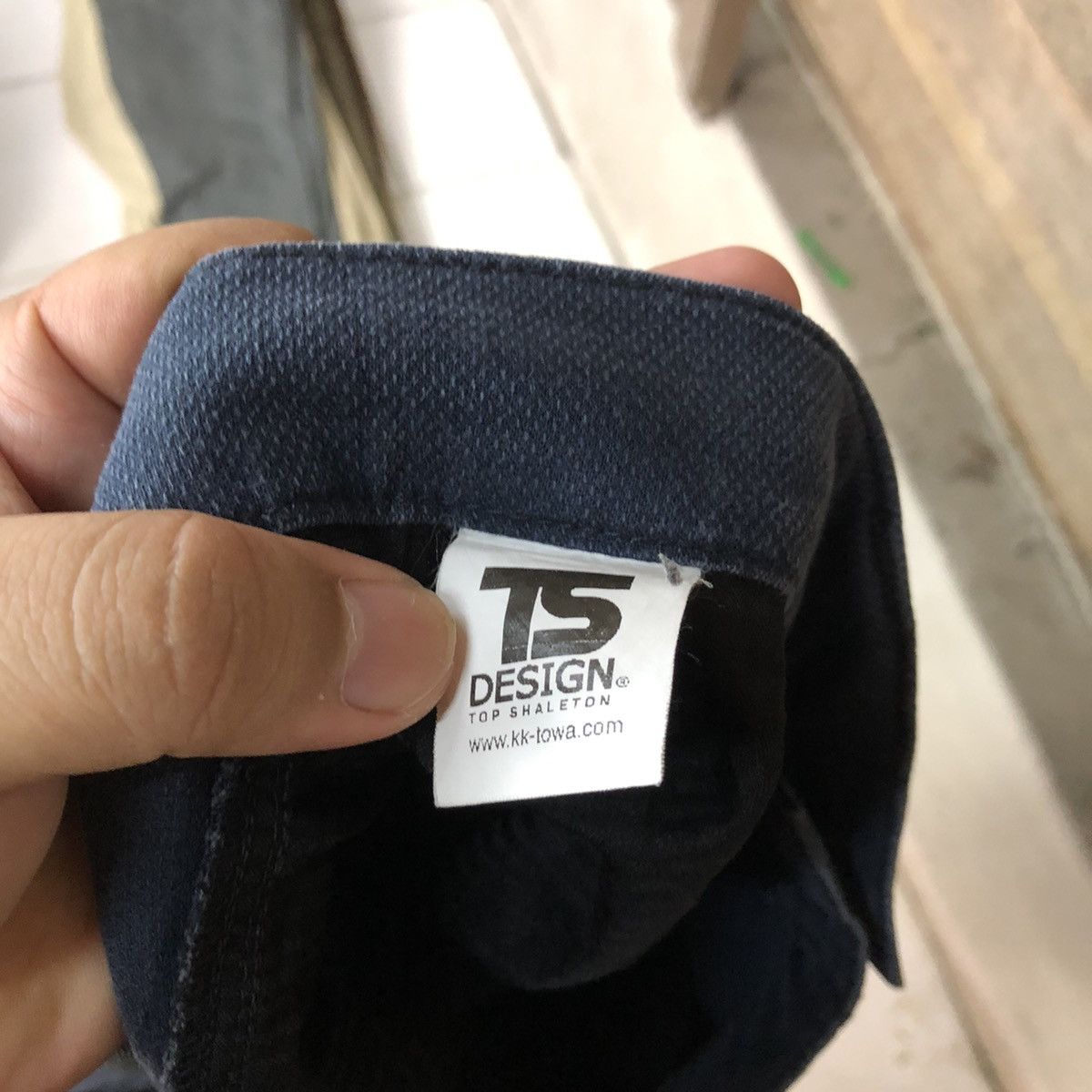 Japanese Brand × StraightFaded TS Design faded Dark blue multi pocket Cargo Pants #6890 Size US 33 - 16 Thumbnail