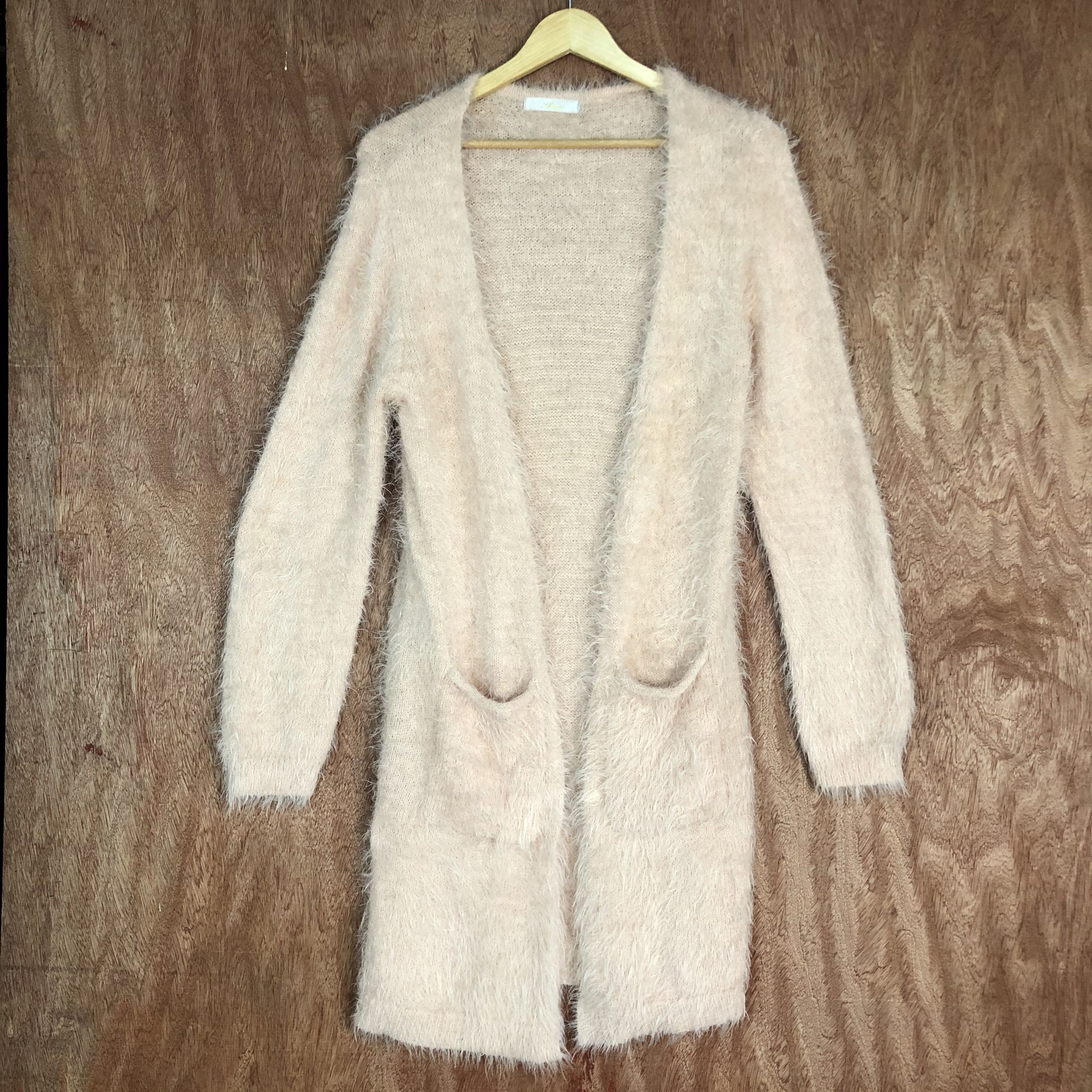 Homespun Knitwear DLL Khalita japan Pink MOhair fur Shag SHaggy KNitwear #c526 Size L / US 10 / IT 46 - 1 Thumbnail