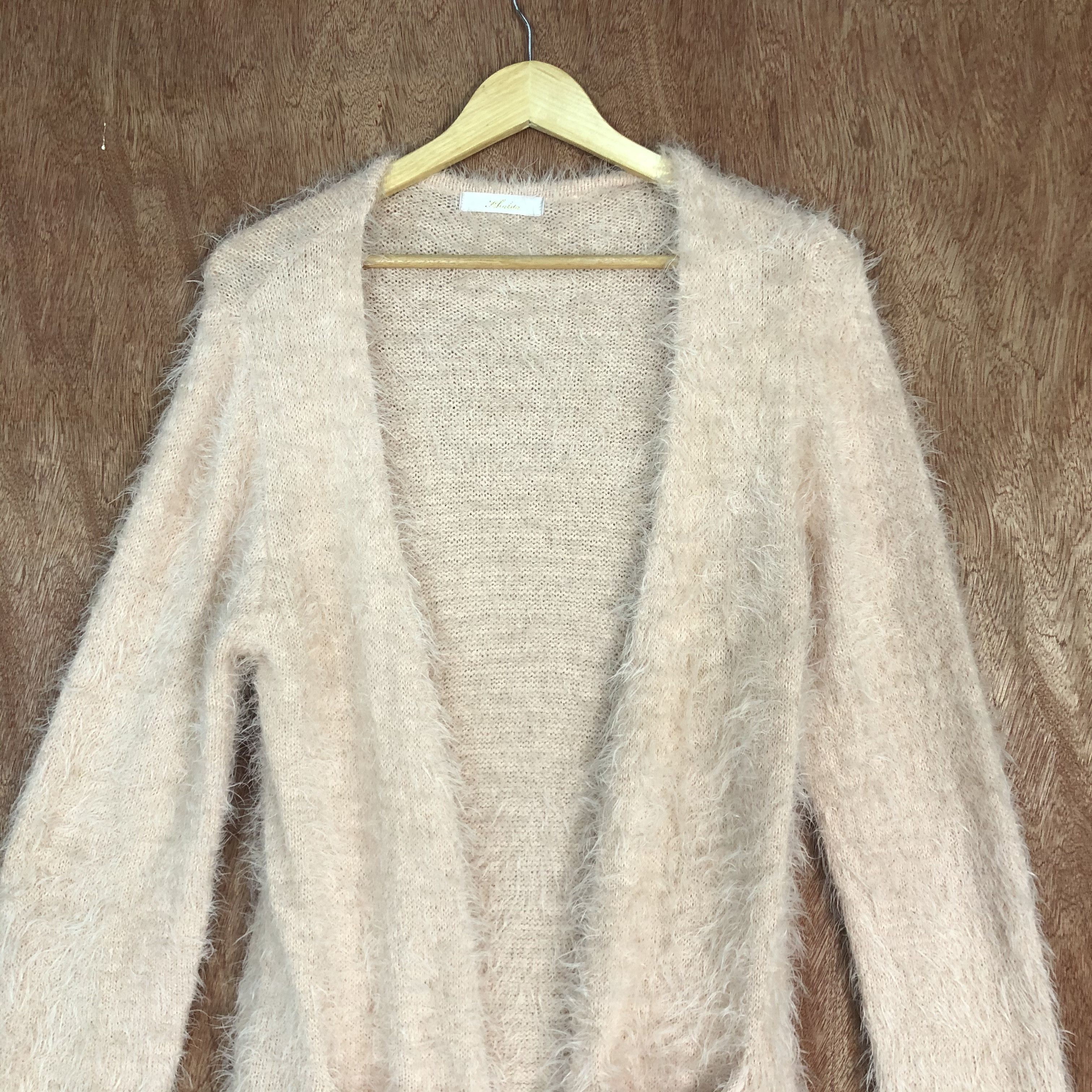 Homespun Knitwear DLL Khalita japan Pink MOhair fur Shag SHaggy KNitwear #c526 Size L / US 10 / IT 46 - 2 Thumbnail