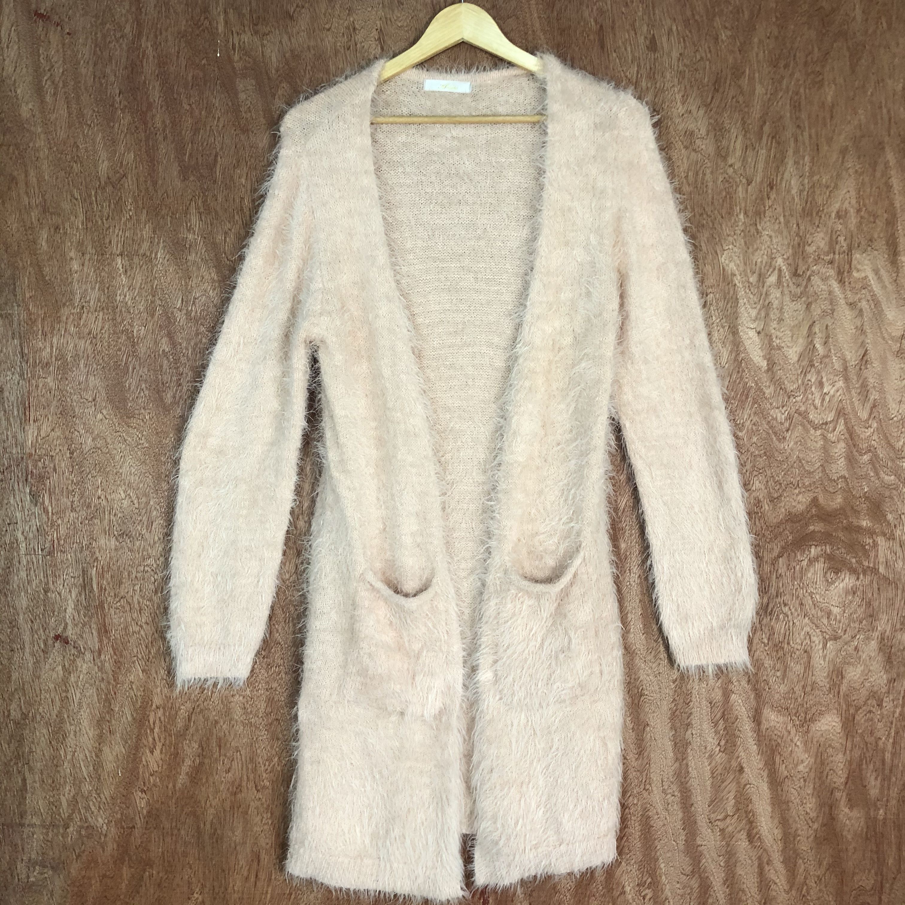 Homespun Knitwear DLL Khalita japan Pink MOhair fur Shag SHaggy KNitwear #c526 Size L / US 10 / IT 46 - 4 Thumbnail