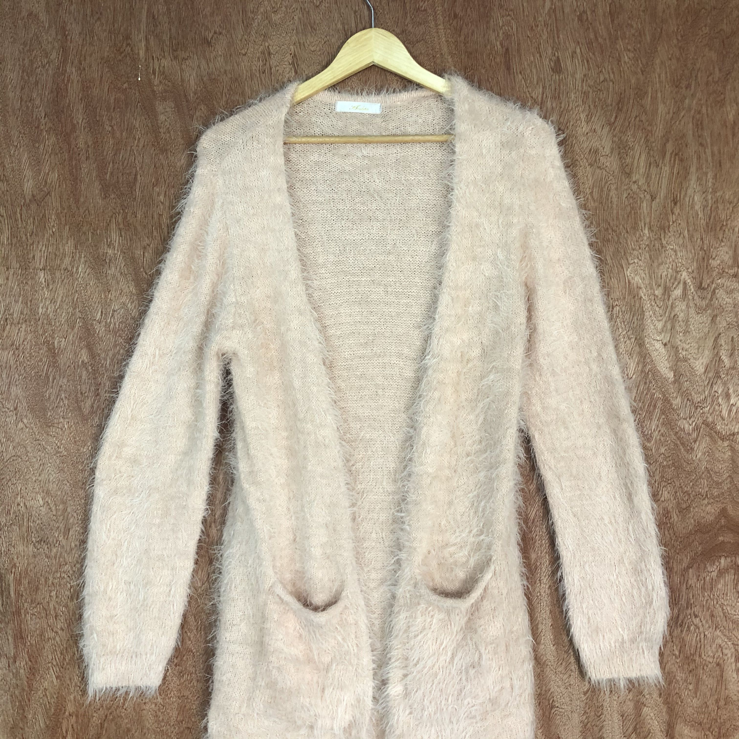 Homespun Knitwear DLL Khalita japan Pink MOhair fur Shag SHaggy KNitwear #c526 Size L / US 10 / IT 46 - 3 Thumbnail