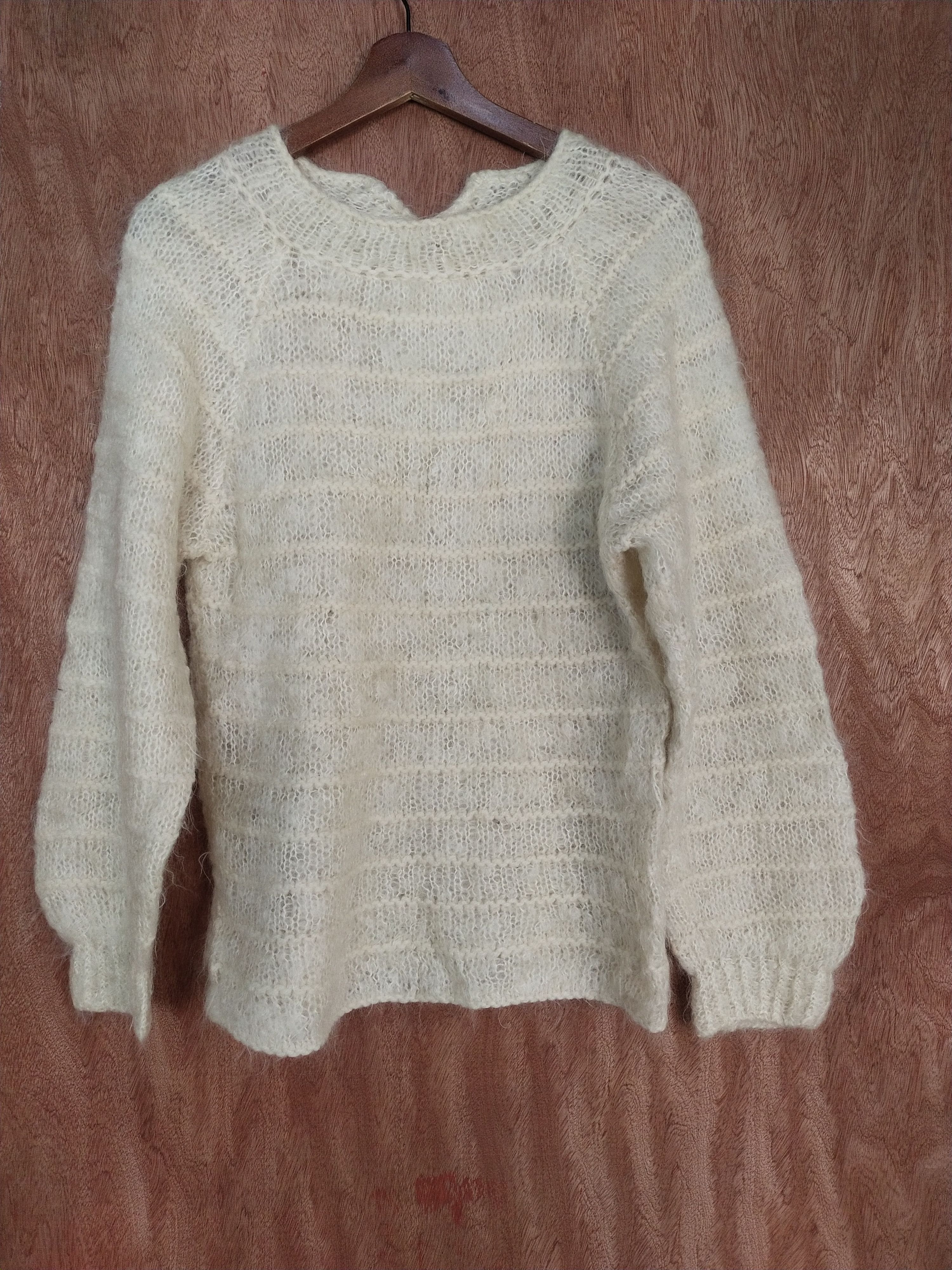 Homespun Knitwear Japan mohair Cream fur vintage knitwear #S147 Size US S / EU 44-46 / 1 - 6 Thumbnail