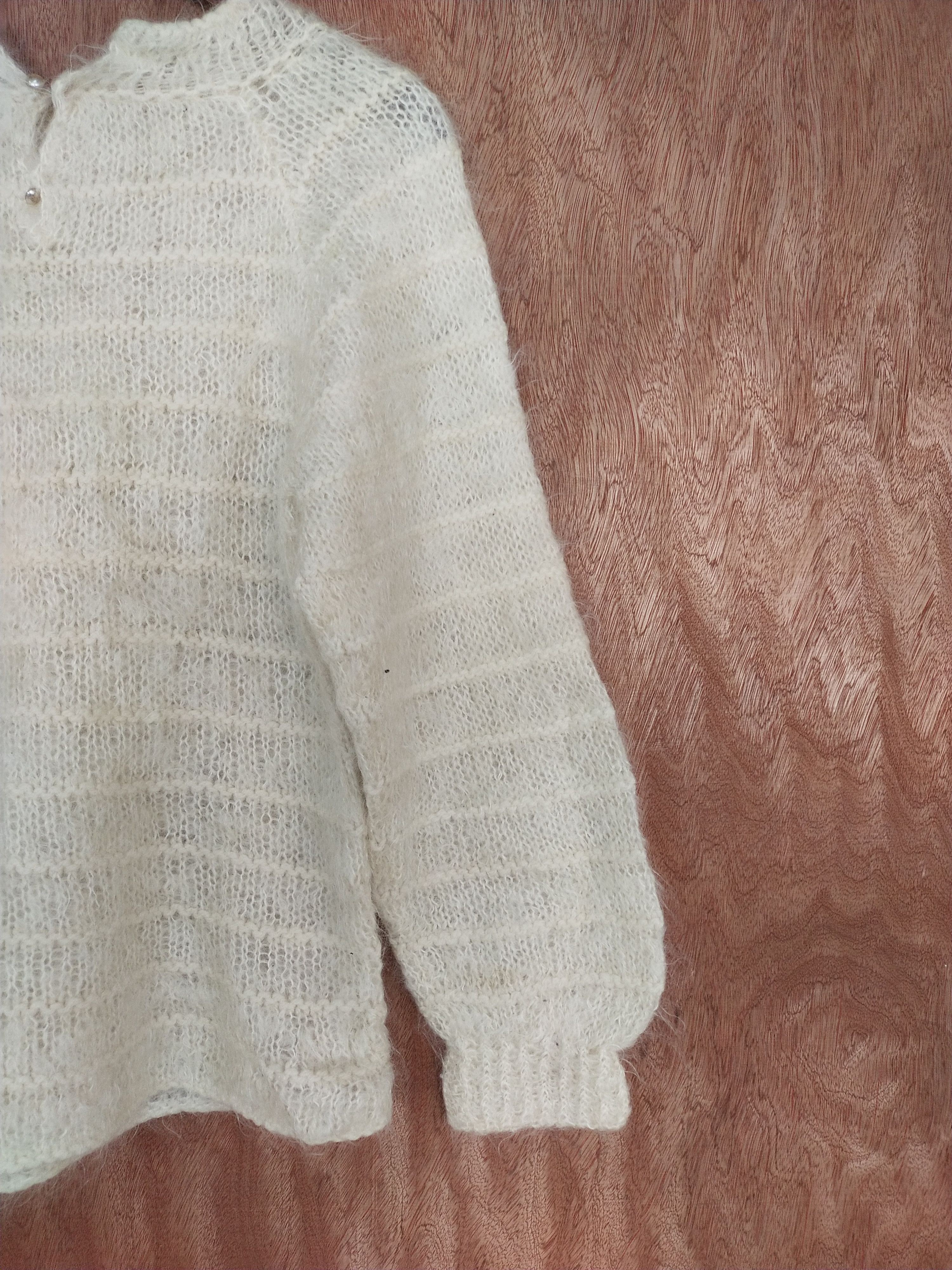 Homespun Knitwear Japan mohair Cream fur vintage knitwear #S147 Size US S / EU 44-46 / 1 - 4 Thumbnail