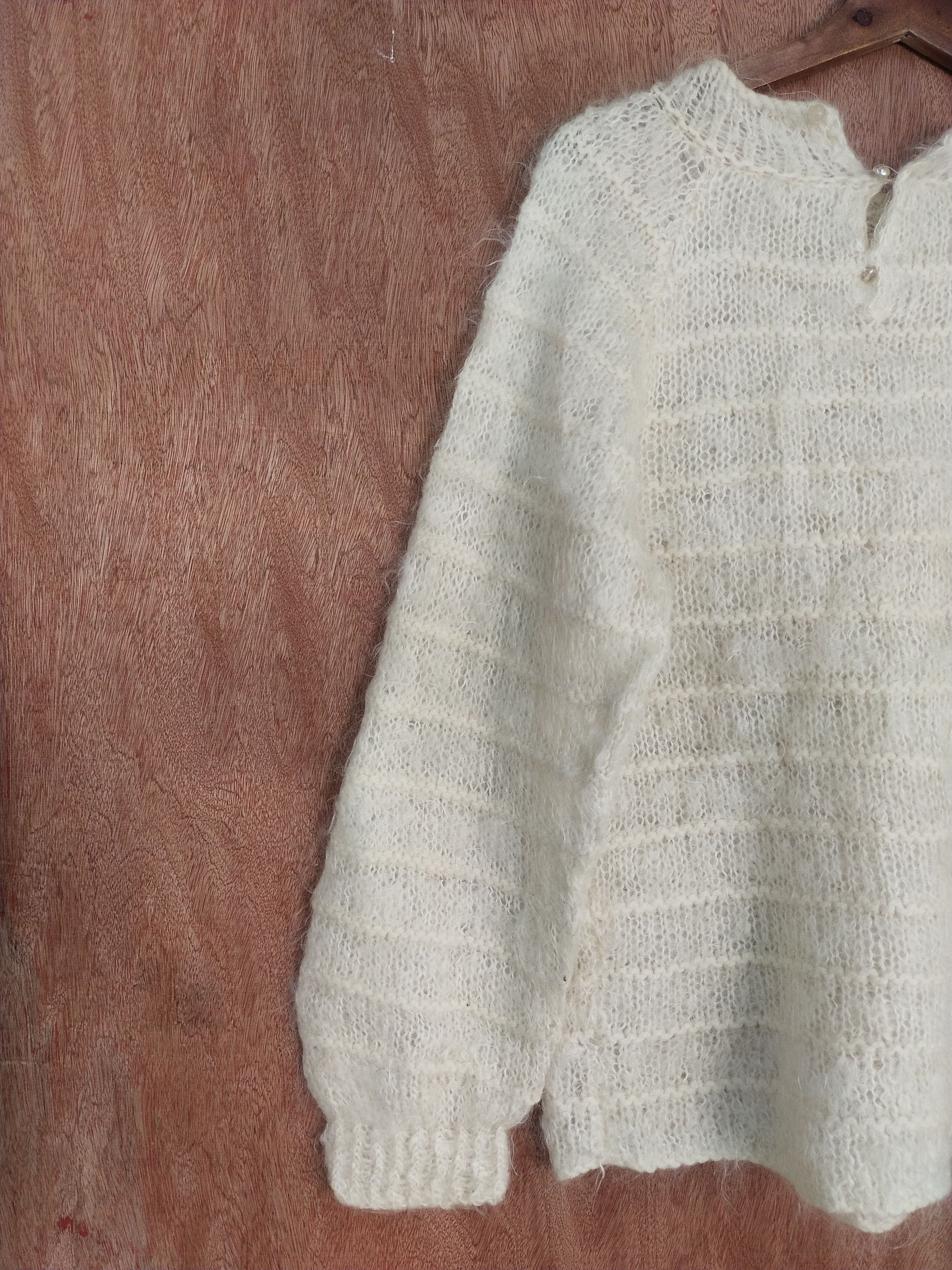 Homespun Knitwear Japan mohair Cream fur vintage knitwear #S147 Size US S / EU 44-46 / 1 - 5 Thumbnail