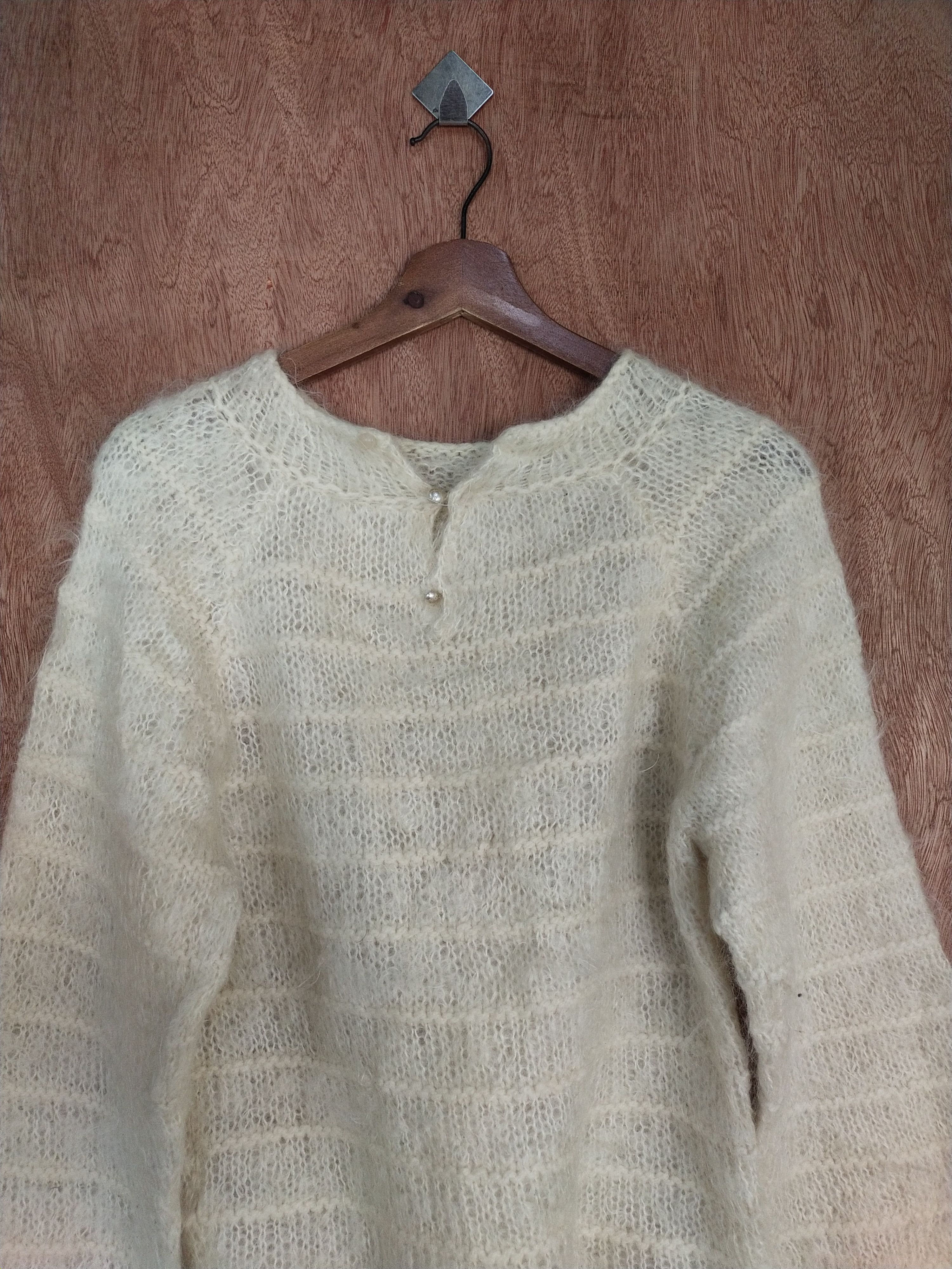 Homespun Knitwear Japan mohair Cream fur vintage knitwear #S147 Size US S / EU 44-46 / 1 - 2 Thumbnail