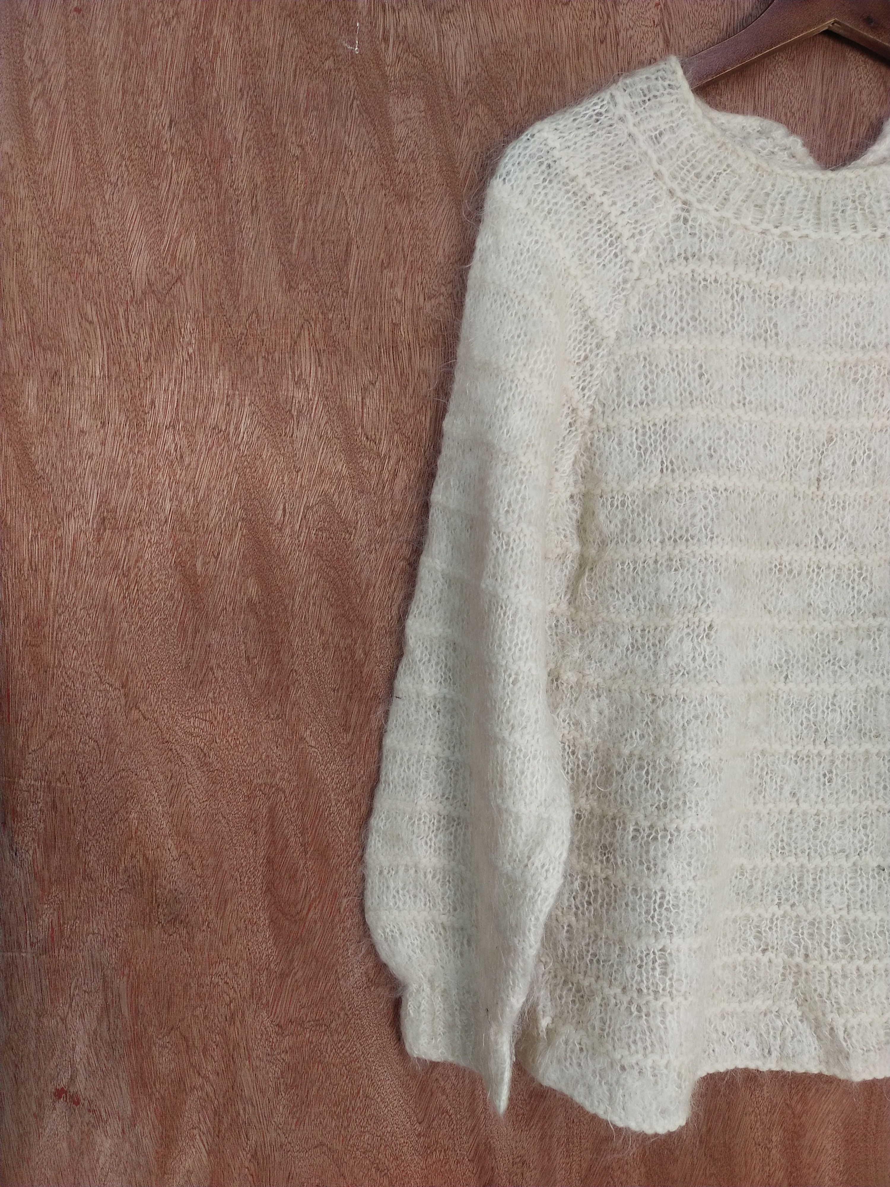 Homespun Knitwear Japan mohair Cream fur vintage knitwear #S147 Size US S / EU 44-46 / 1 - 8 Thumbnail