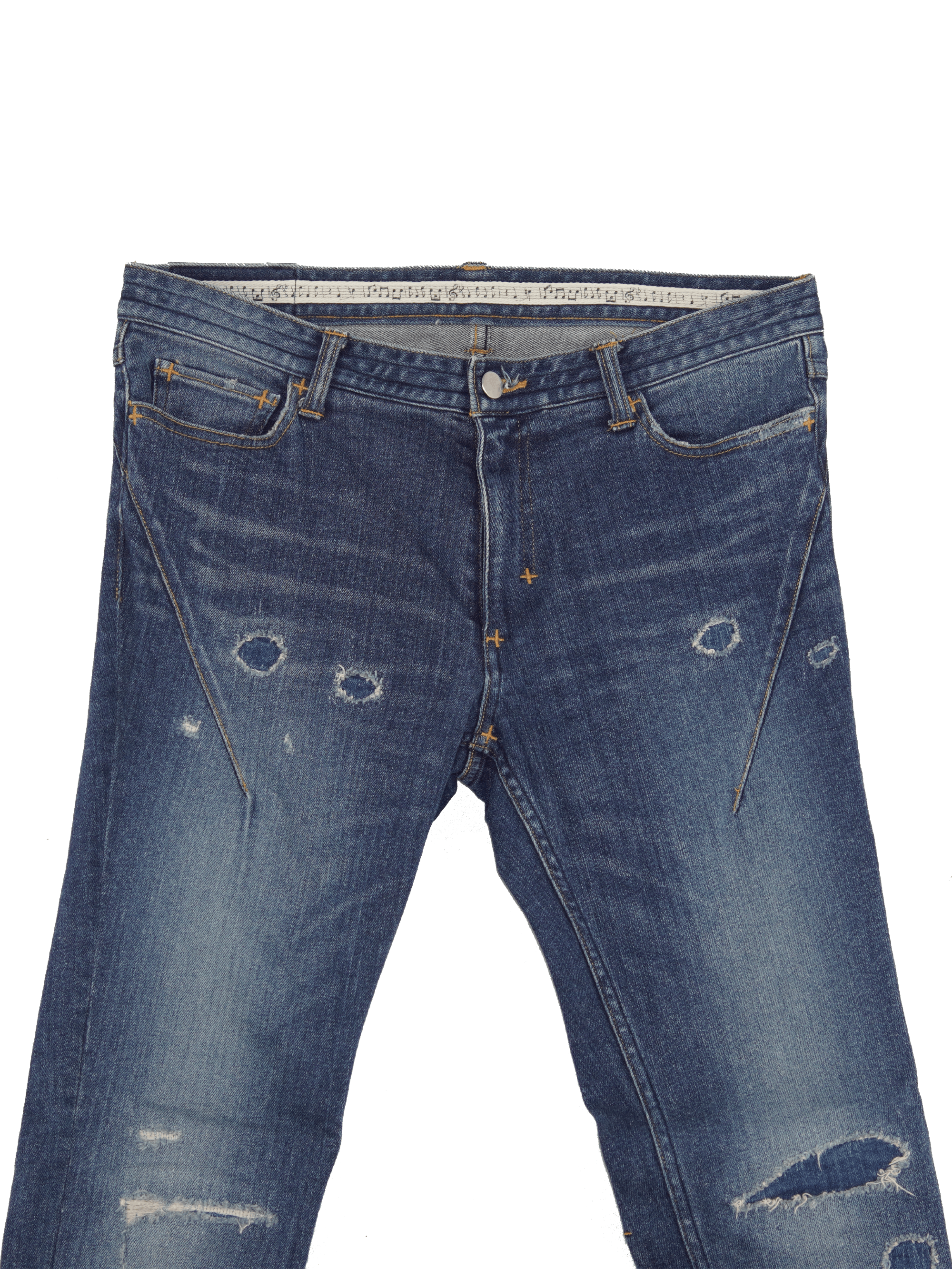 Number (N)ine N(N) Studios Damaged Denim Skinny Size US 33 - 2 Thumbnail
