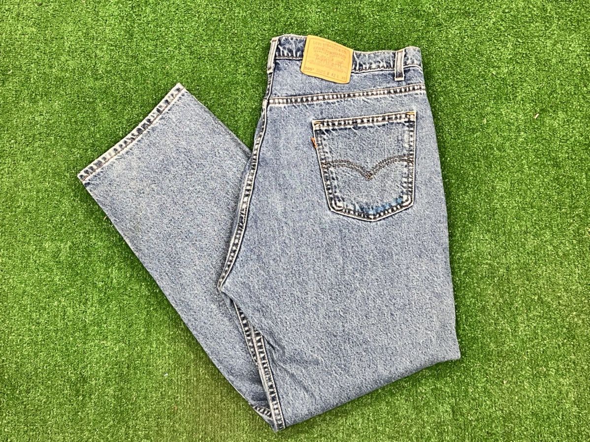 Levi's Vintage 90s Orange Tab 505 Regular Fit Straight Leg Jeans Size 42 - 1 Thumbnail