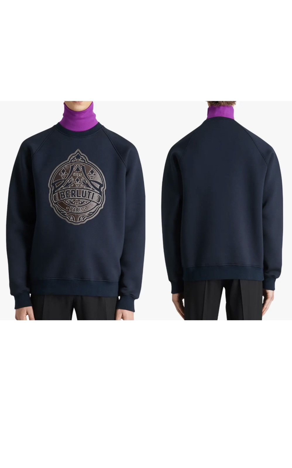 Berluti Berluti pullover sweatshirt full sleeves NWT leather patch Size US XS / EU 42 / 0 - 5 Thumbnail