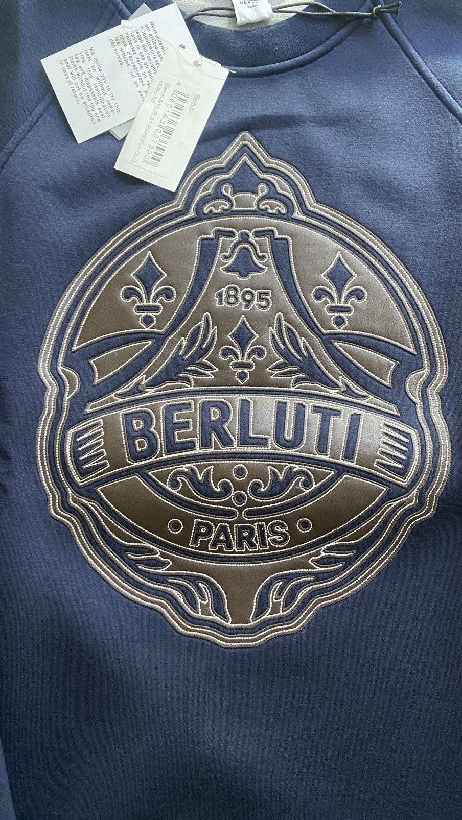 Berluti Berluti pullover sweatshirt full sleeves NWT leather patch Size US XS / EU 42 / 0 - 13 Thumbnail