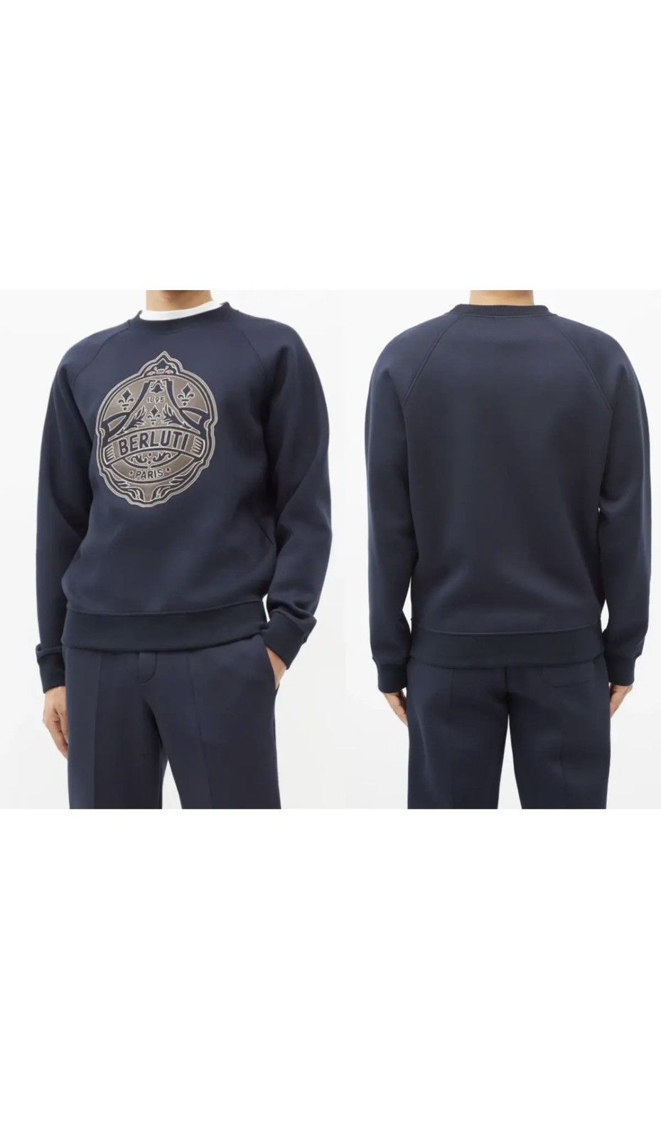 Berluti Berluti pullover sweatshirt full sleeves NWT leather patch Size US XS / EU 42 / 0 - 2 Thumbnail