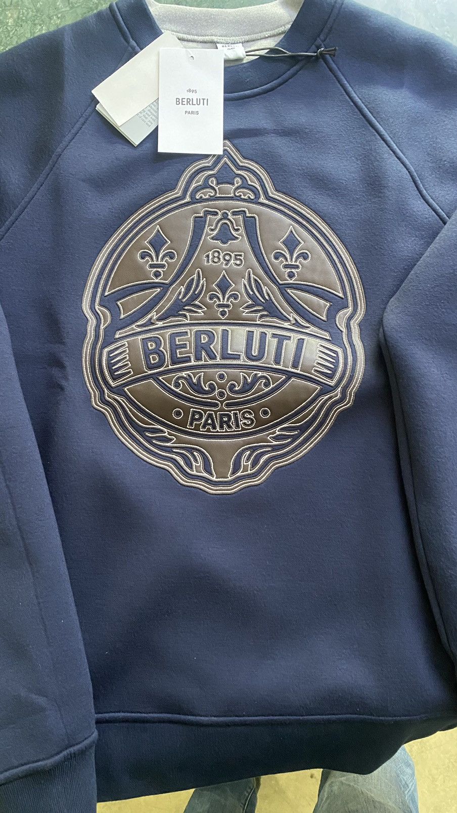Berluti Berluti pullover sweatshirt full sleeves NWT leather patch Size US XS / EU 42 / 0 - 10 Thumbnail