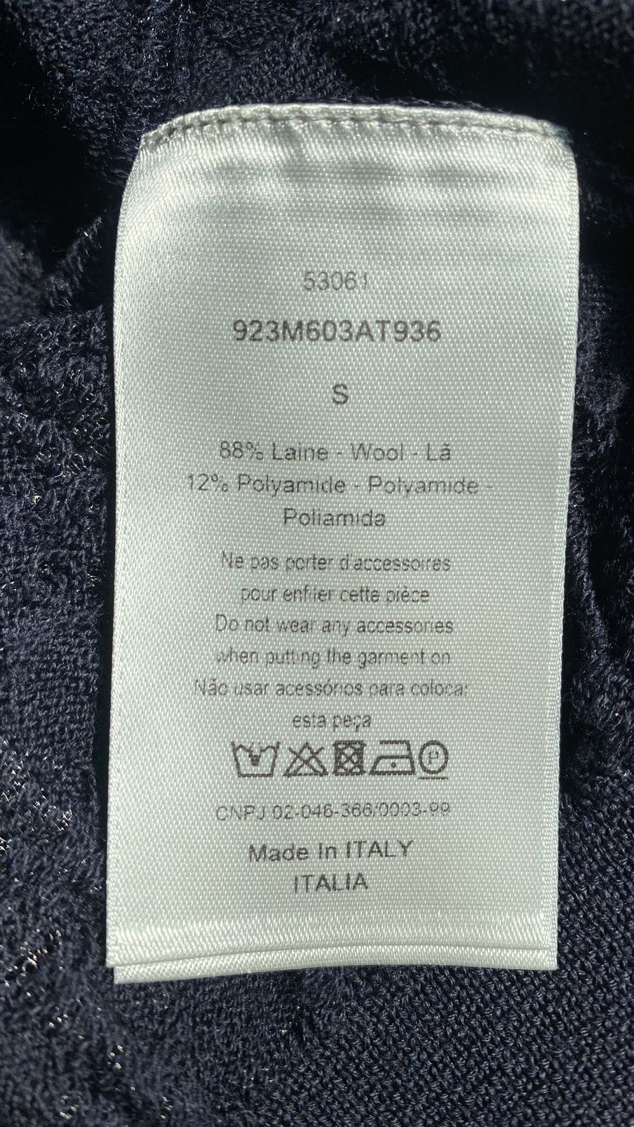 Dior Dior oblique see thru sweater knitwear excellent condition Size US S / EU 44-46 / 1 - 10 Thumbnail