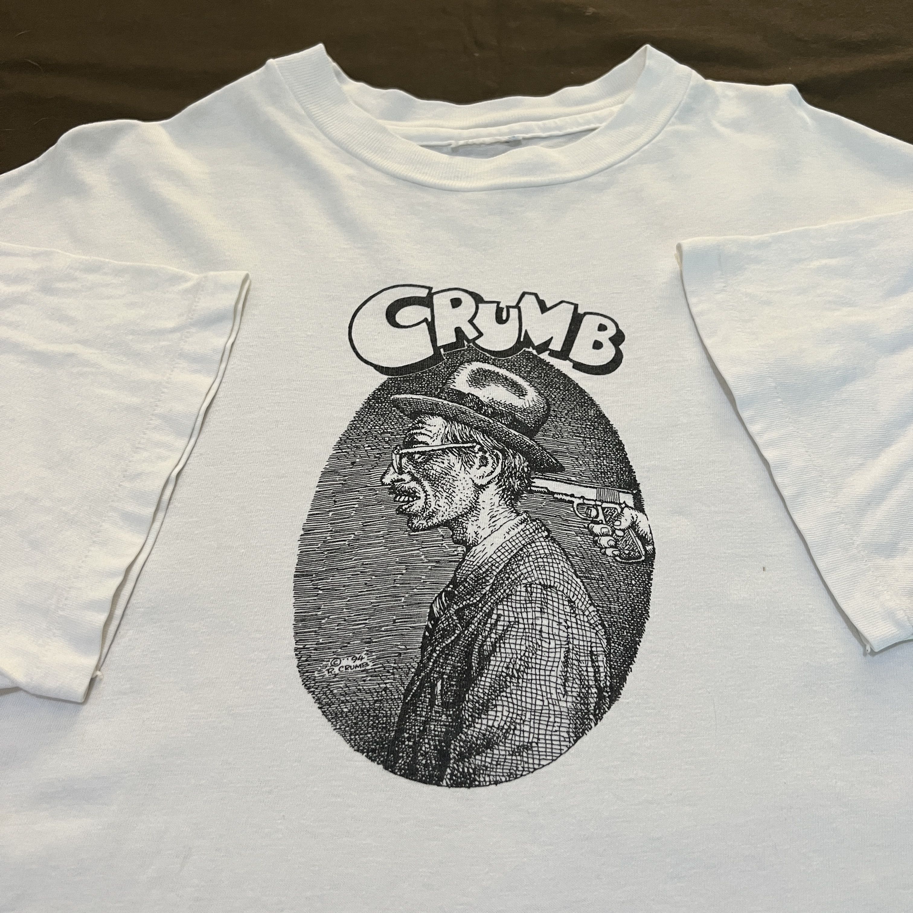 Vtg 90s Robert Crumb Documentary Promo Tee Shirt gun