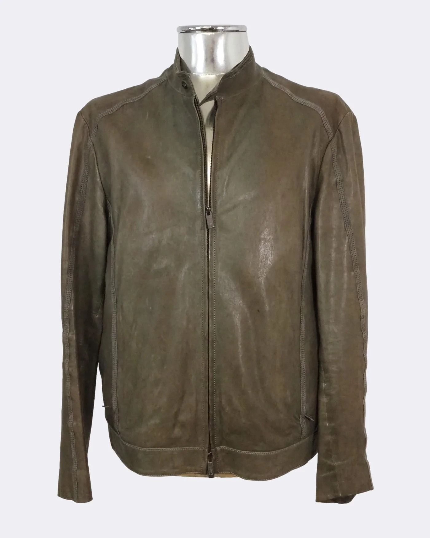 Men's Armani Collezioni Distressed leather Jacket $1550
