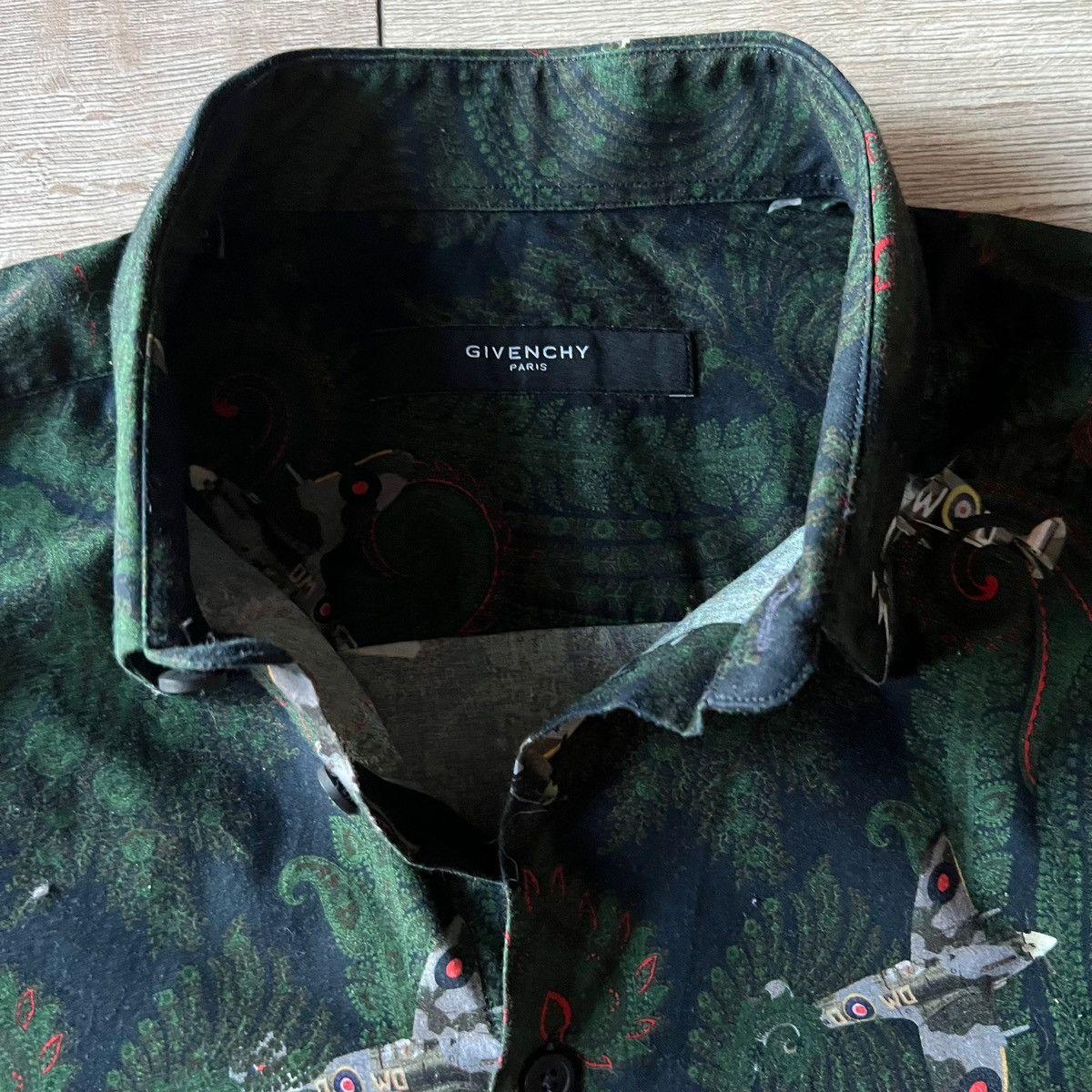 Designer × Givenchy Givenchy Green/Olive Designer Shirt Size US L / EU 52-54 / 3 - 8 Thumbnail