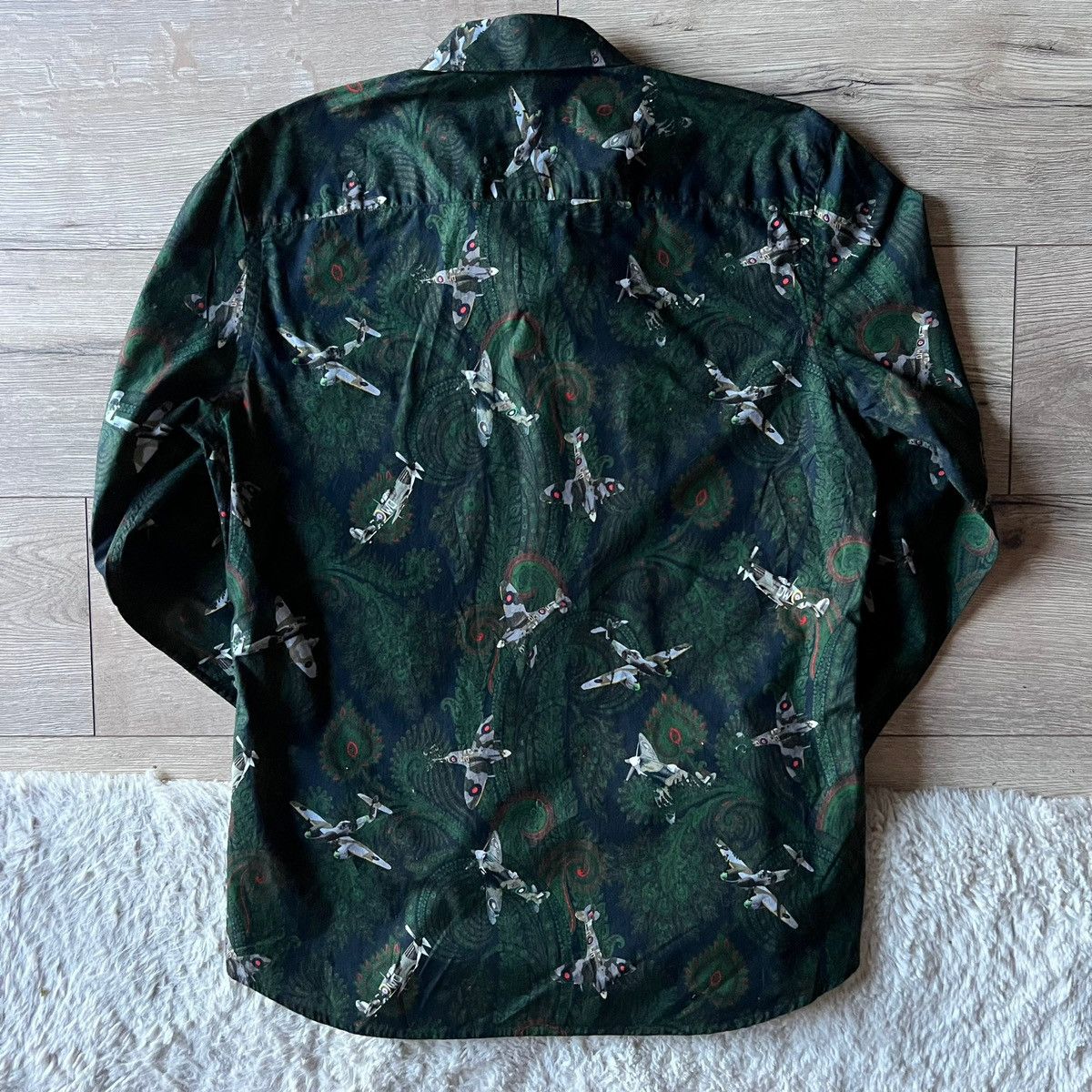 Designer × Givenchy Givenchy Green/Olive Designer Shirt Size US L / EU 52-54 / 3 - 3 Thumbnail