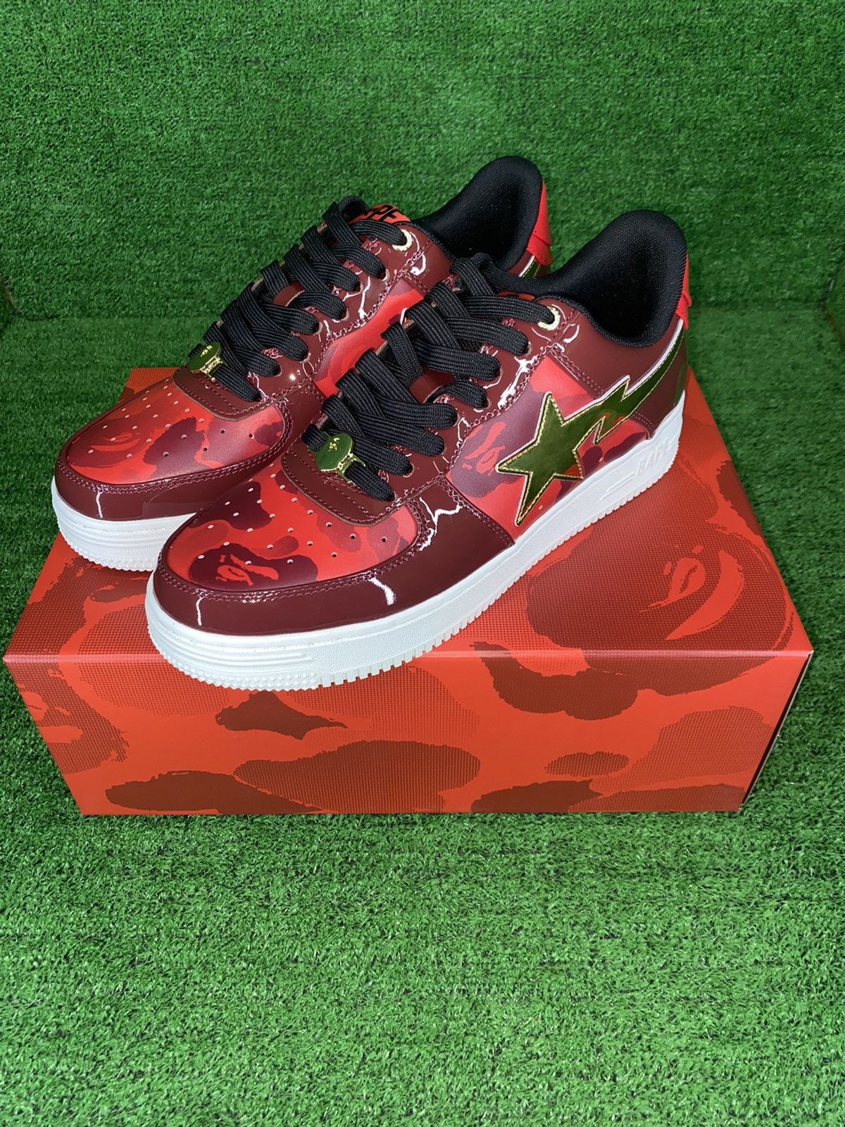 image of Bape Sta Chinese New Year Red Gold Size 8.5 Shoes, Men's