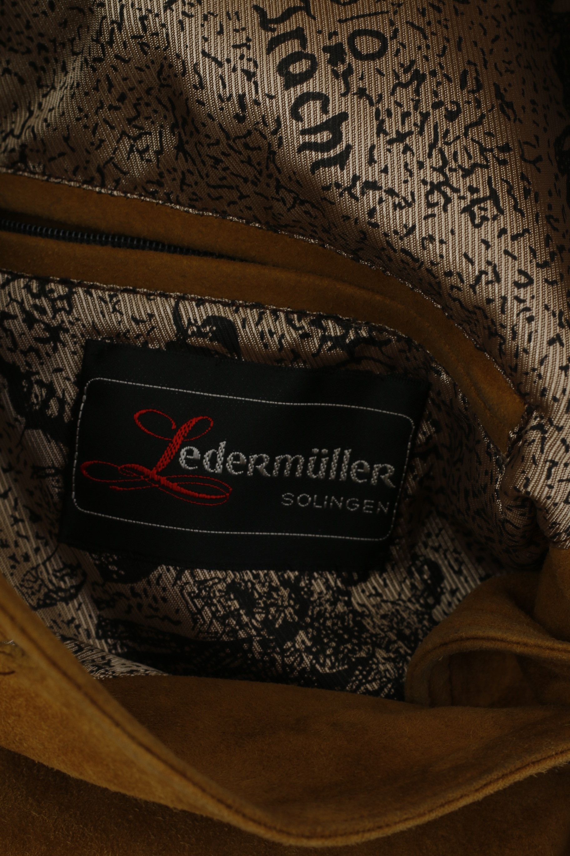 Vintage Ledermüller Solingen Women 40 Jacket Camel Leather 9250 Size M / US 6-8 / IT 42-44 - 3 Thumbnail