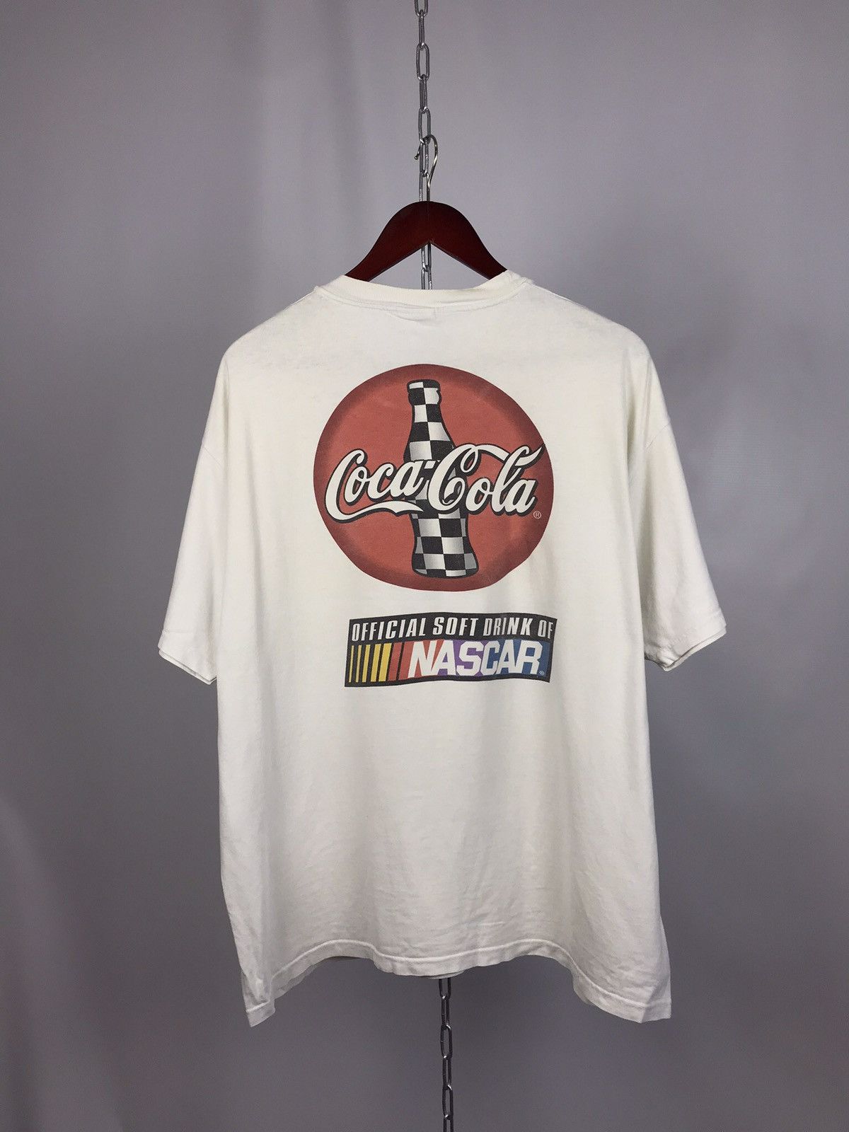 NASCAR Coca Cola x NASCAR vintage cult racing overprinted tee Size US XL / EU 56 / 4 - 1 Thumbnail