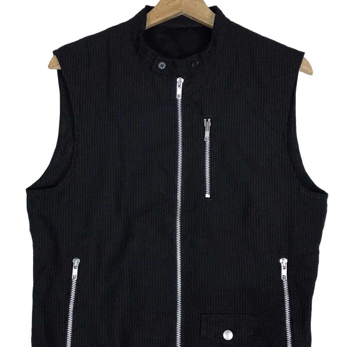 PPFM PPFM Stripe Belted Bondage Punk Zip Up Vest Jacket Size US M / EU 48-50 / 2 - 2 Thumbnail