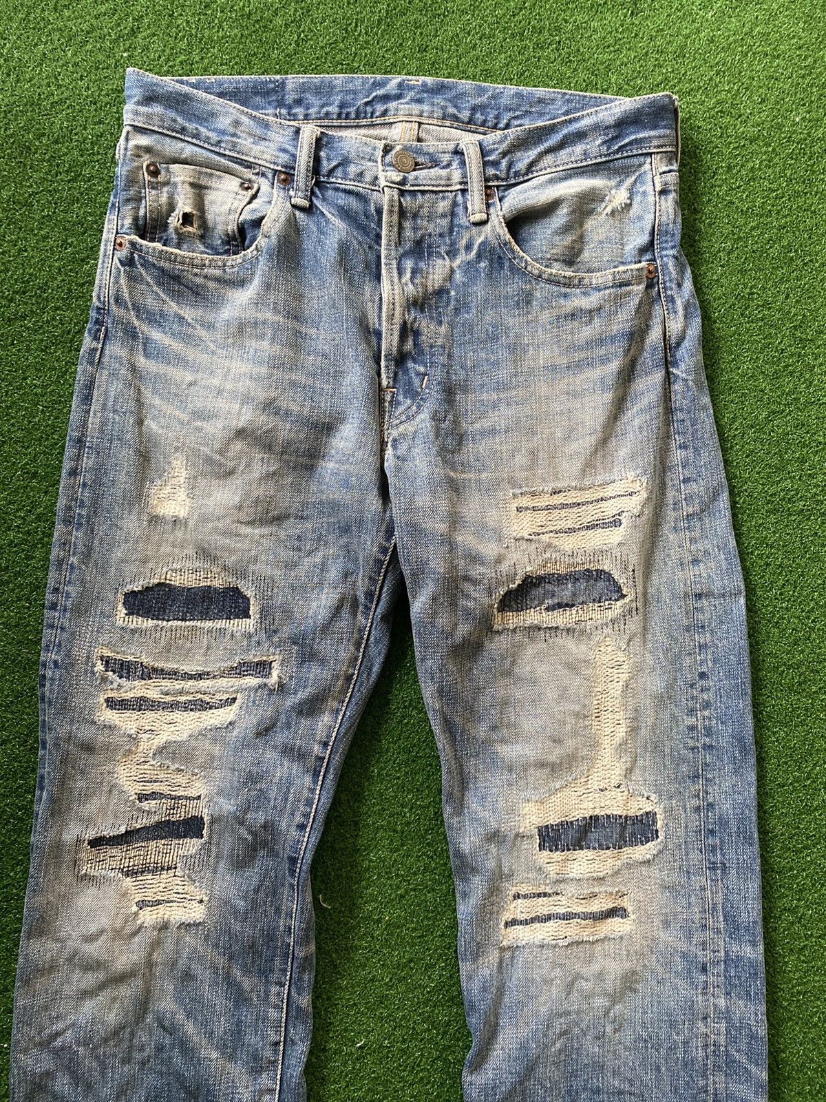 Japanese Brand Distressed Spellbound Jeans Size US 30 / EU 46 - 2 Thumbnail