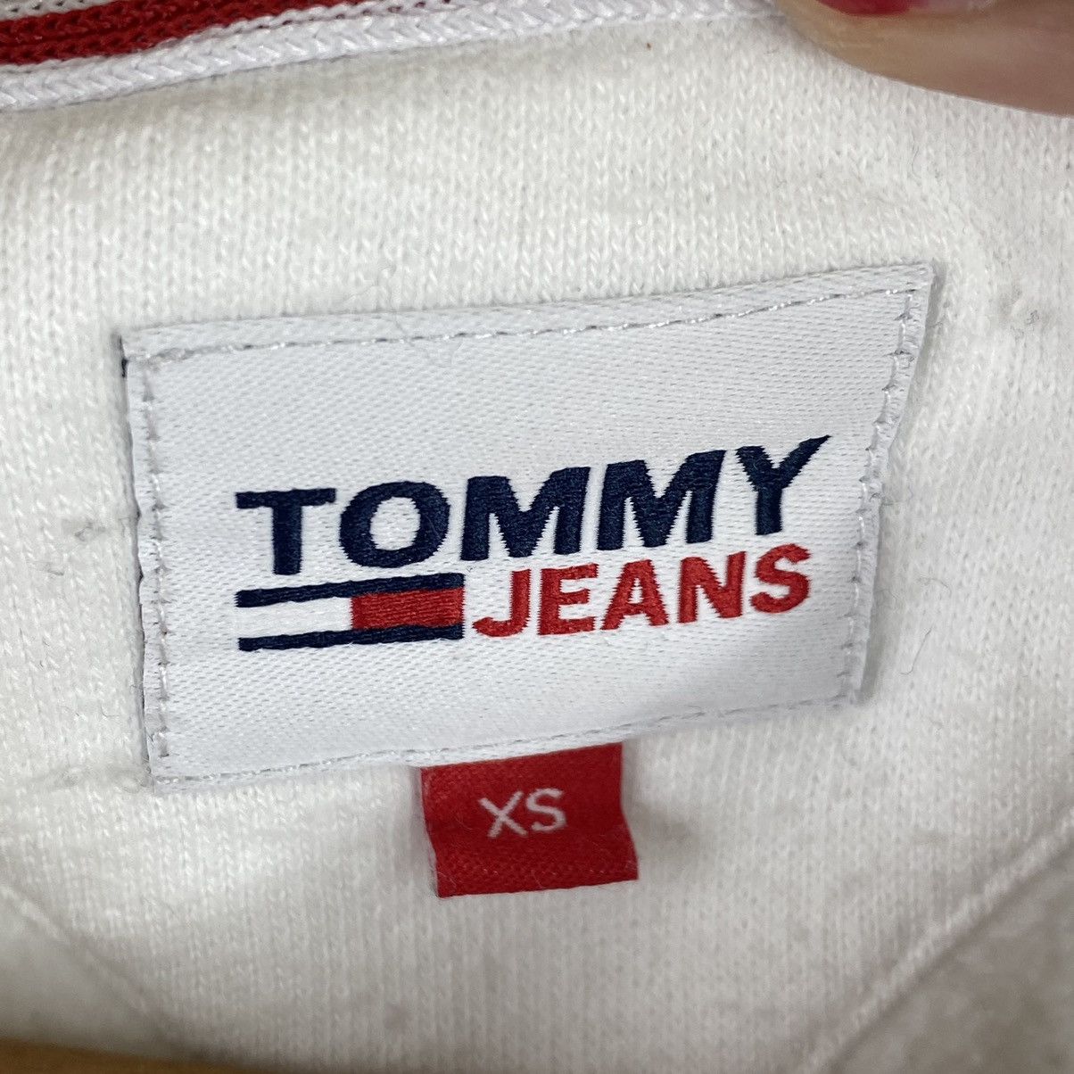Vintage TOMMY JEANS Challenge Court Embroidered Logo White Hoodie Size US XS / EU 42 / 0 - 4 Thumbnail