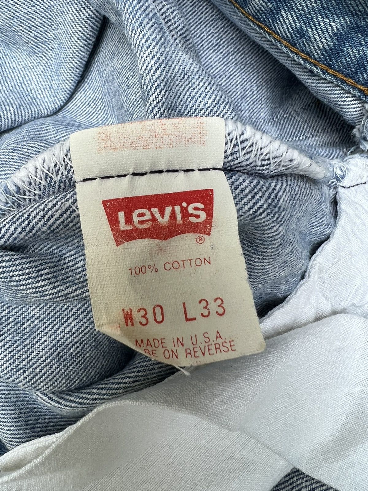 Levi's Vintage 80s Levi’s 501 Sun Faded Blue Denim Jeans Size US 30 / EU 46 - 24 Thumbnail