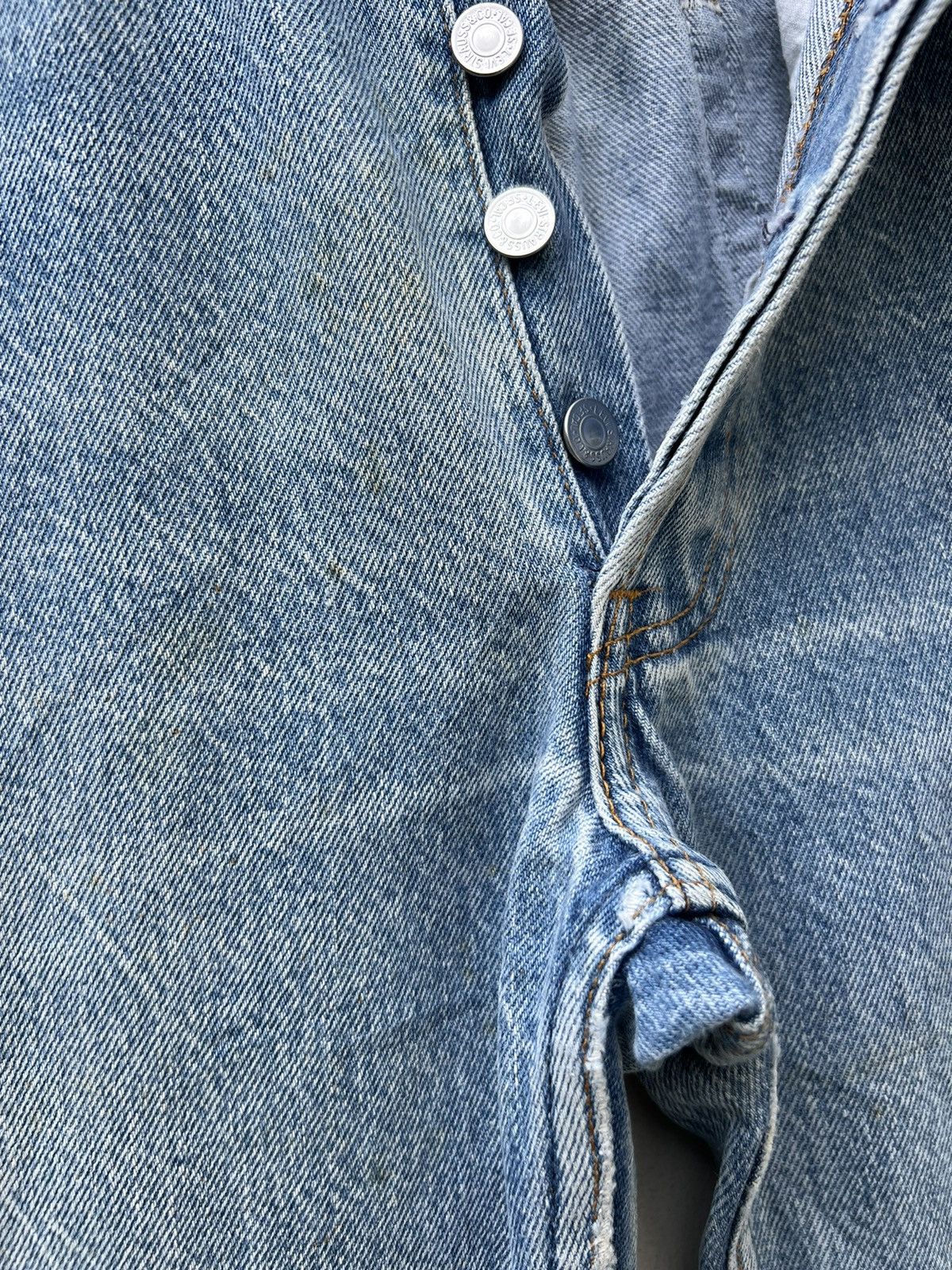 Levi's Vintage 80s Levi’s 501 Sun Faded Blue Denim Jeans Size US 30 / EU 46 - 9 Thumbnail
