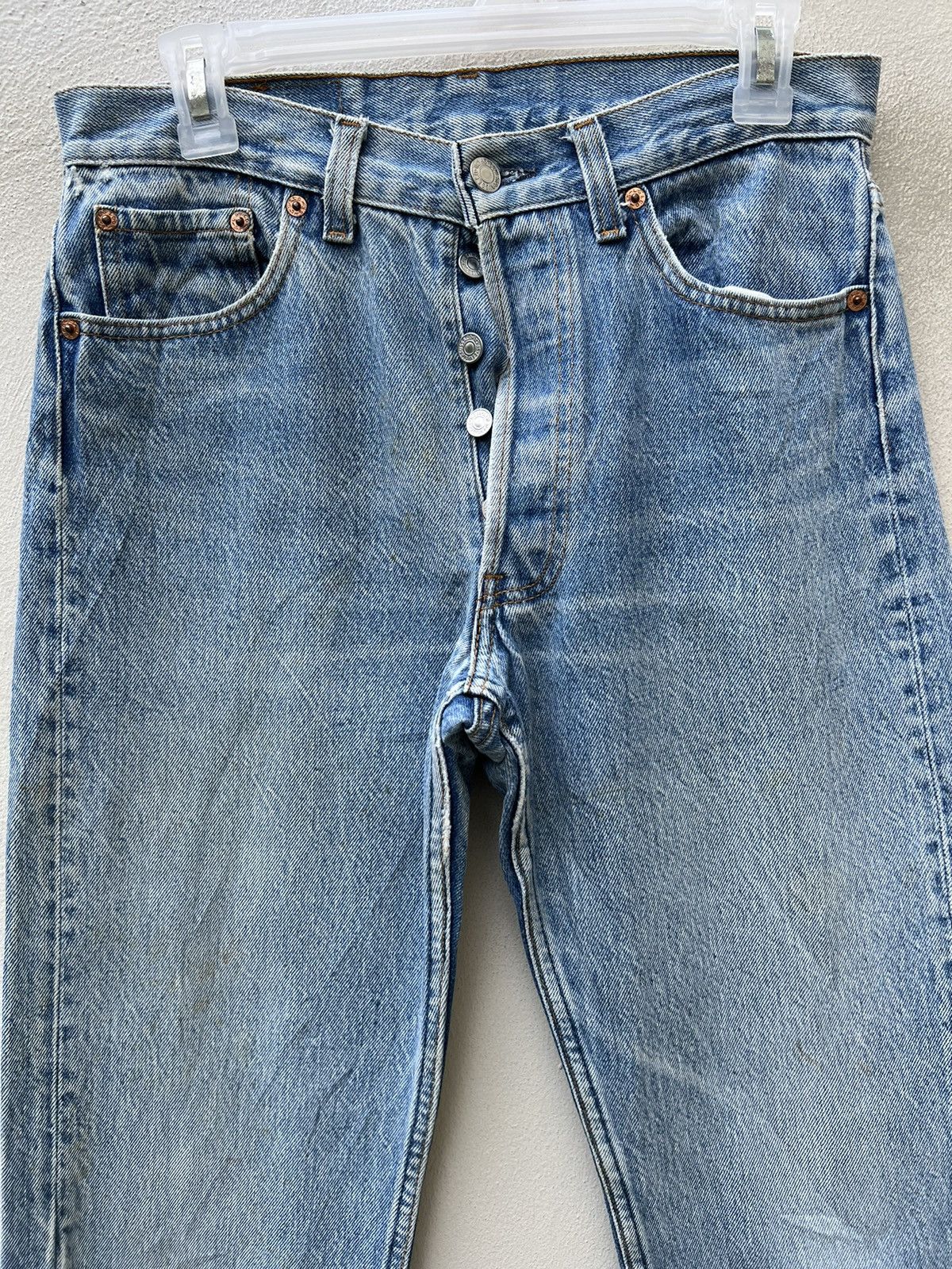 Levi's Vintage 80s Levi’s 501 Sun Faded Blue Denim Jeans Size US 30 / EU 46 - 7 Thumbnail