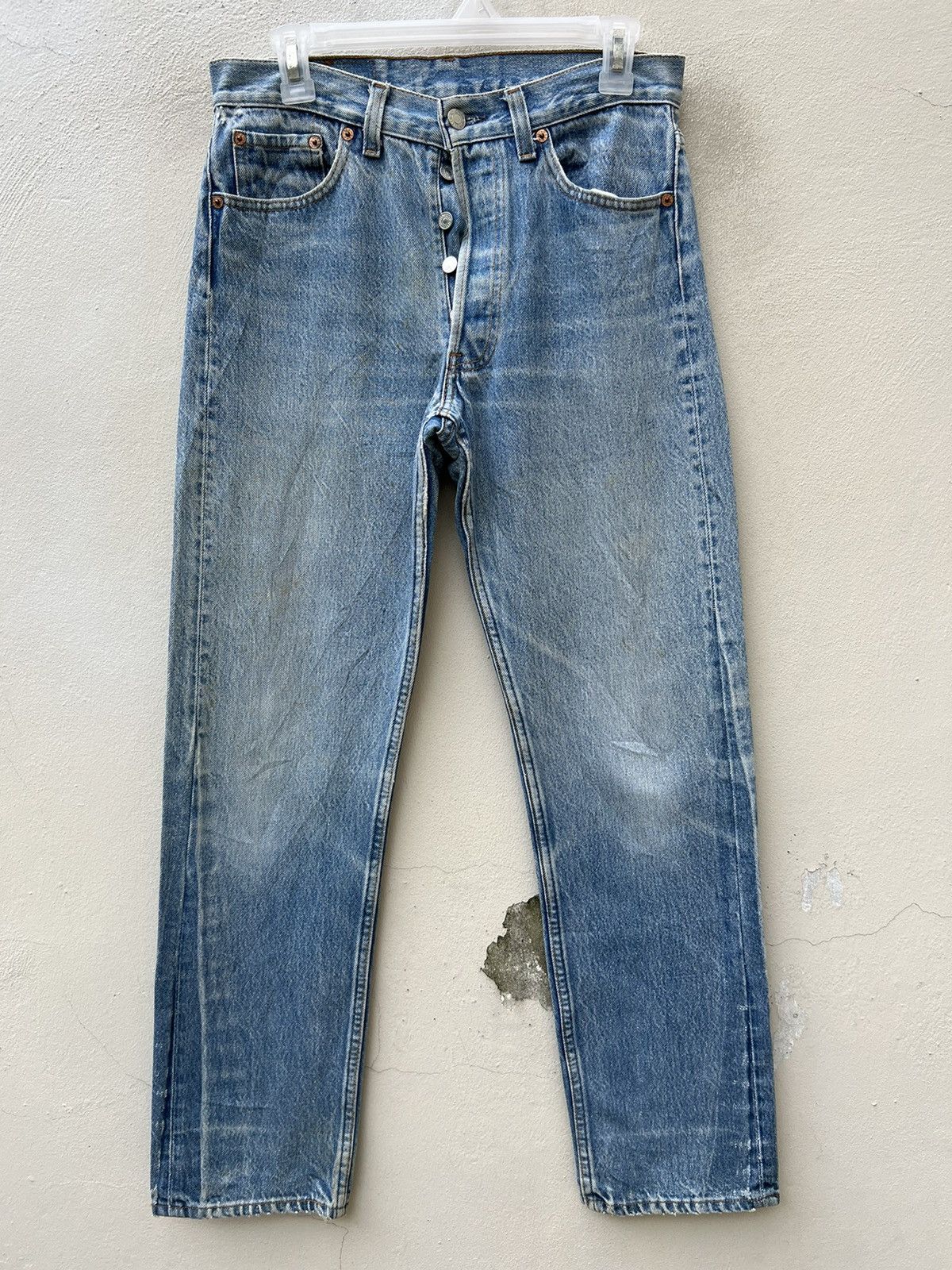 Levi's Vintage 80s Levi’s 501 Sun Faded Blue Denim Jeans Size US 30 / EU 46 - 6 Thumbnail