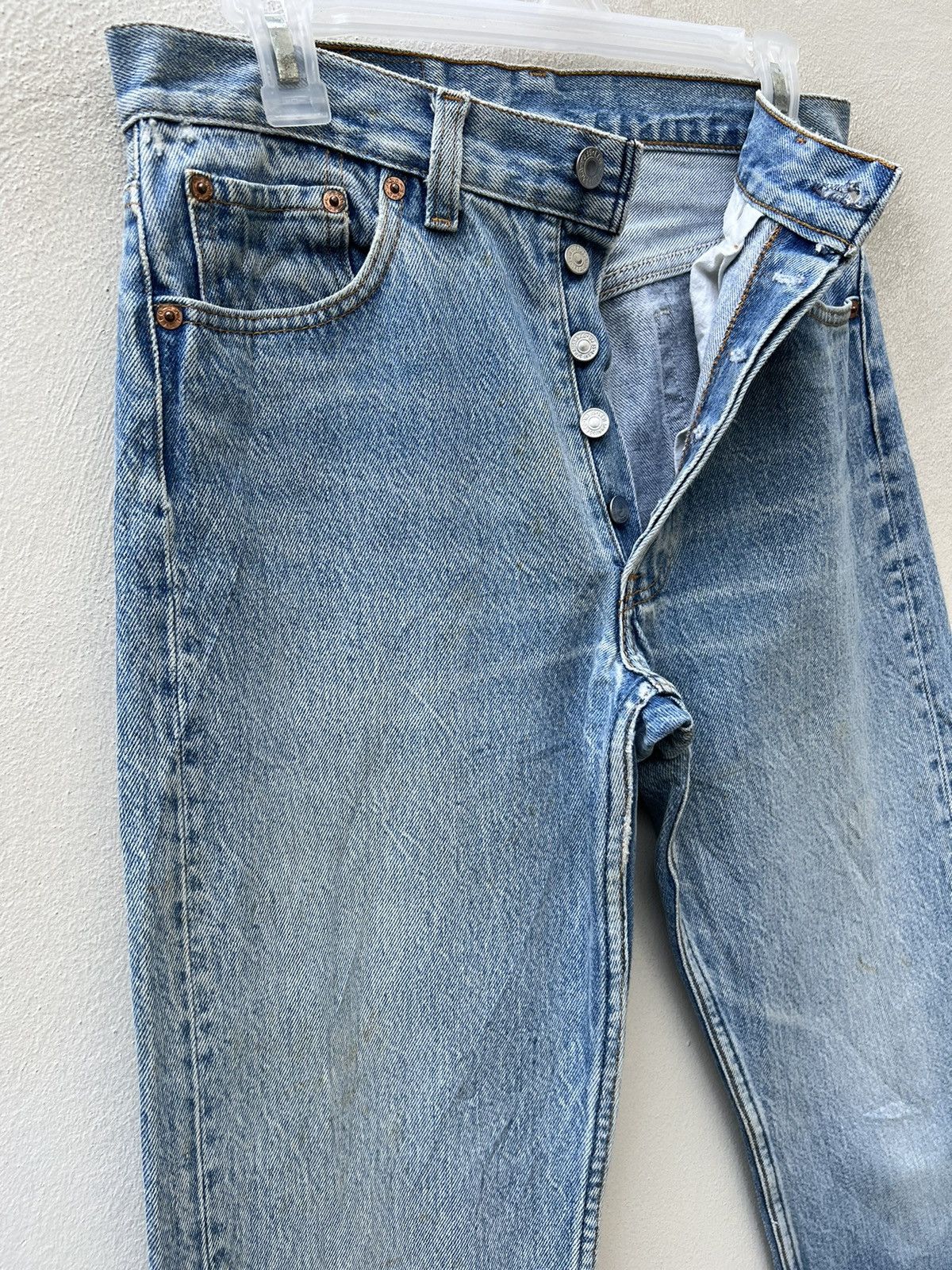 Levi's Vintage 80s Levi’s 501 Sun Faded Blue Denim Jeans Size US 30 / EU 46 - 8 Thumbnail