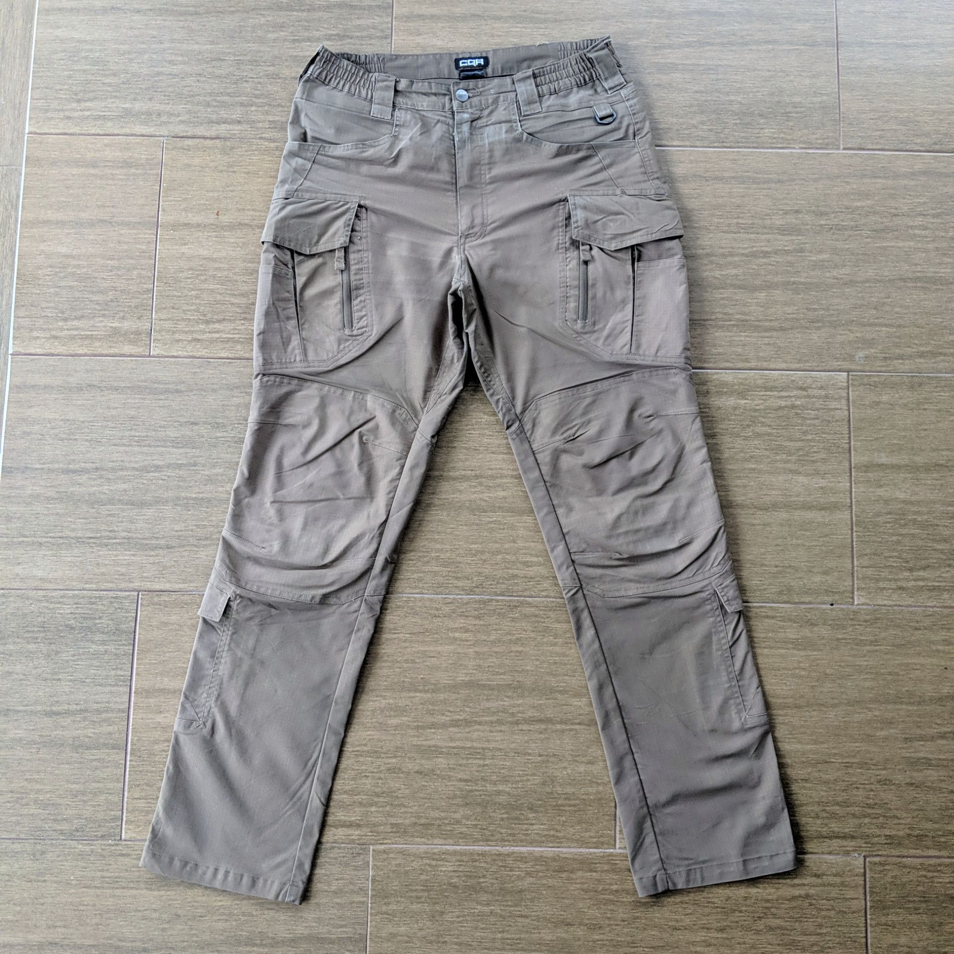 image of Utility Pro Wear W32 Vintage Cqr Japanese Multipocket Tactical Cargo Pants in Brown, Men's
