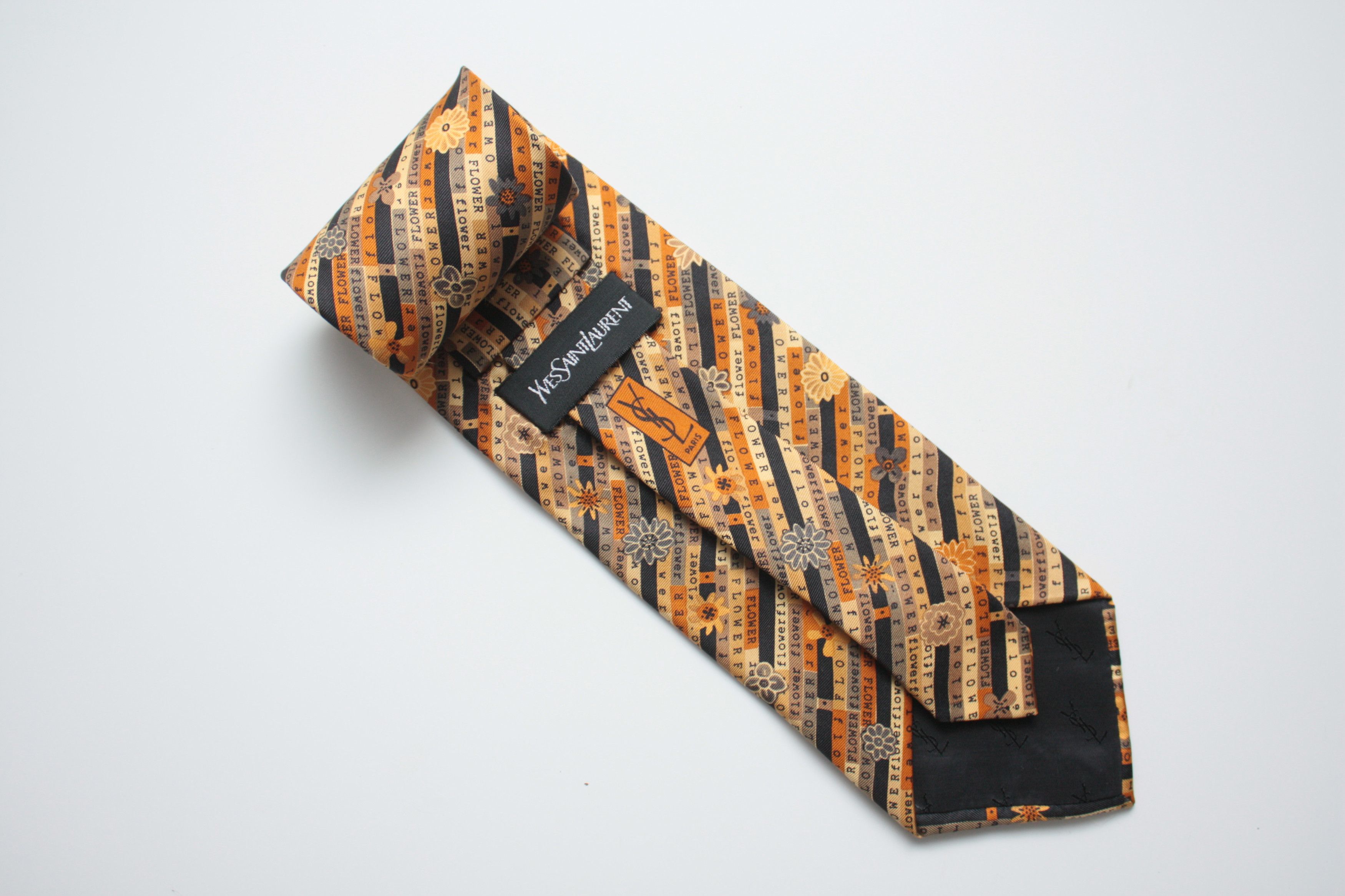 Yves Saint Laurent Yves Saint Laurent Flower Silk Tie Made In Italy Size ONE SIZE - 1 Thumbnail