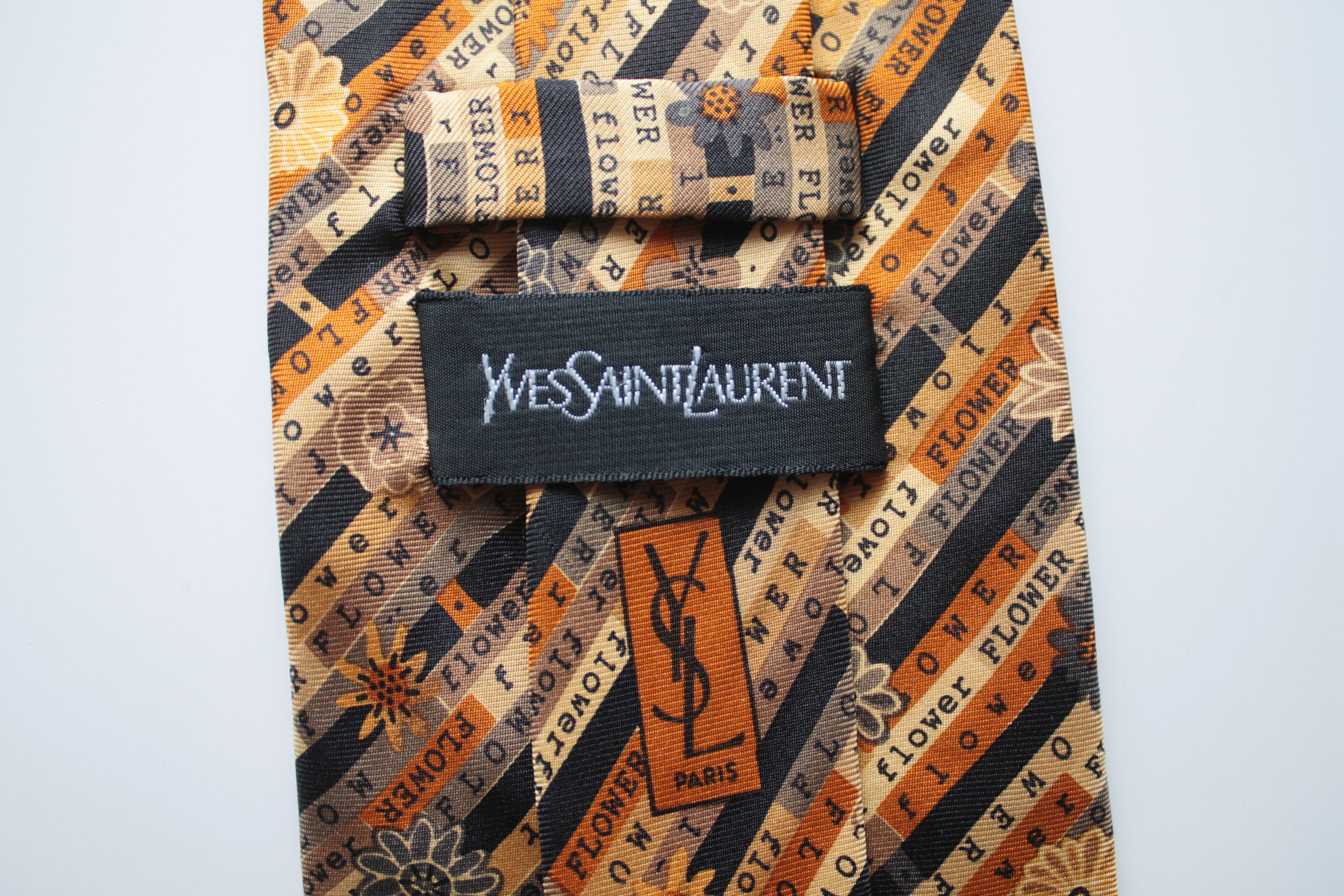 Yves Saint Laurent Yves Saint Laurent Flower Silk Tie Made In Italy Size ONE SIZE - 3 Thumbnail