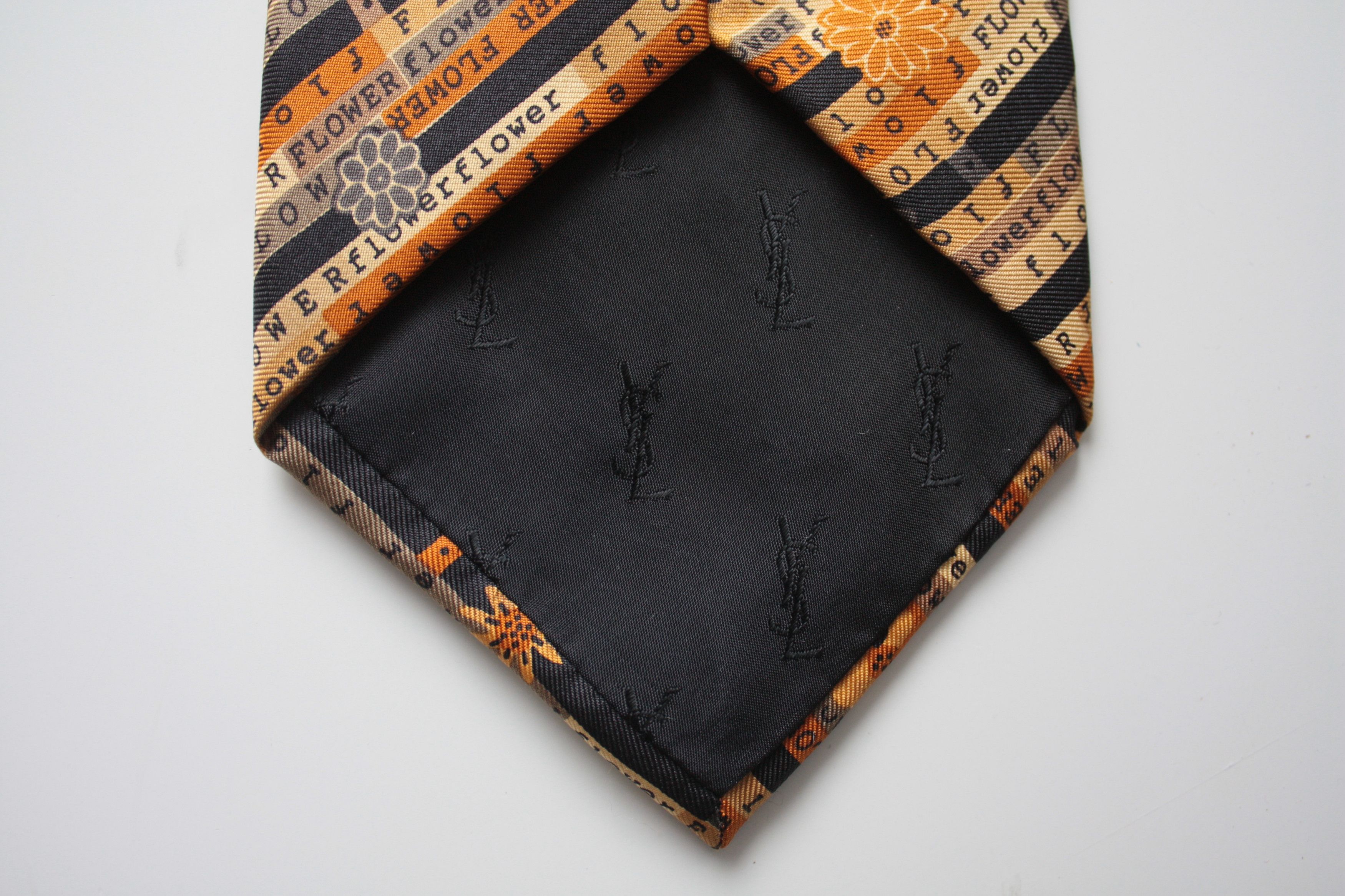 Yves Saint Laurent Yves Saint Laurent Flower Silk Tie Made In Italy Size ONE SIZE - 6 Thumbnail
