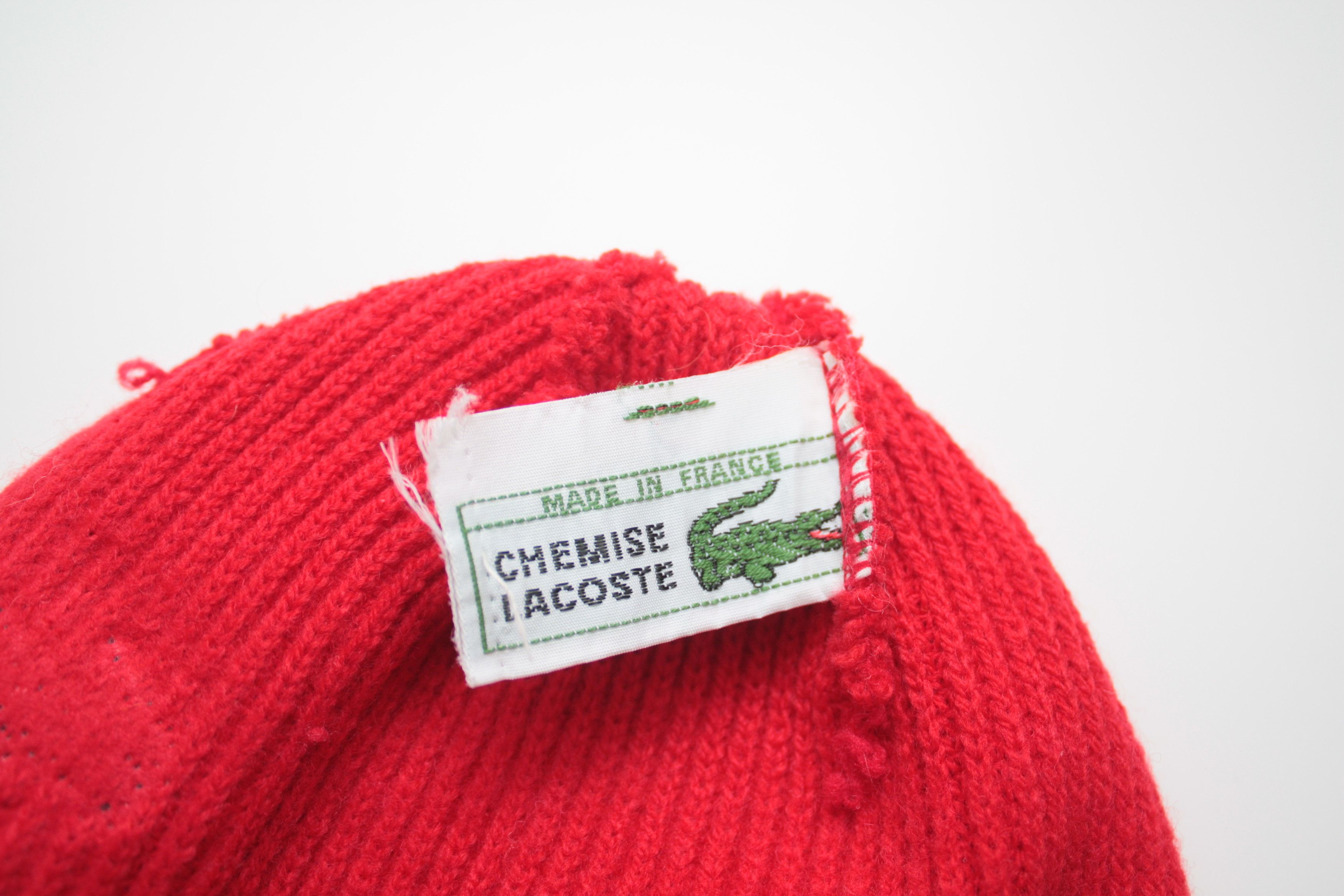 Lacoste Lacoste Vintage Red Hat Made In France Size ONE SIZE - 3 Thumbnail