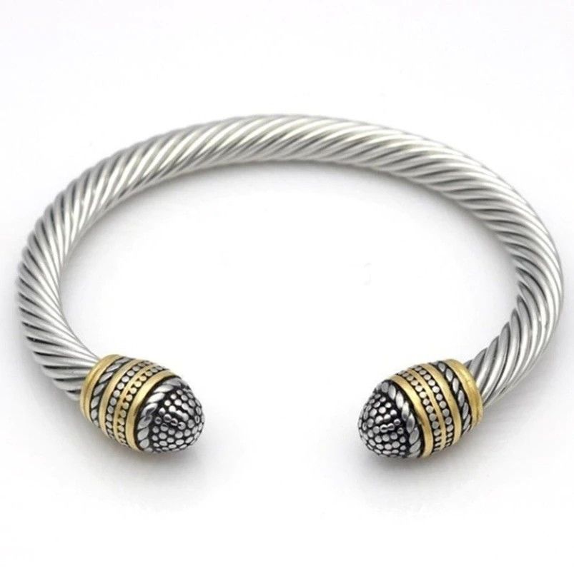 Jewelry Twisted Cable Wire Bracelet Size ONE SIZE - 2 Thumbnail
