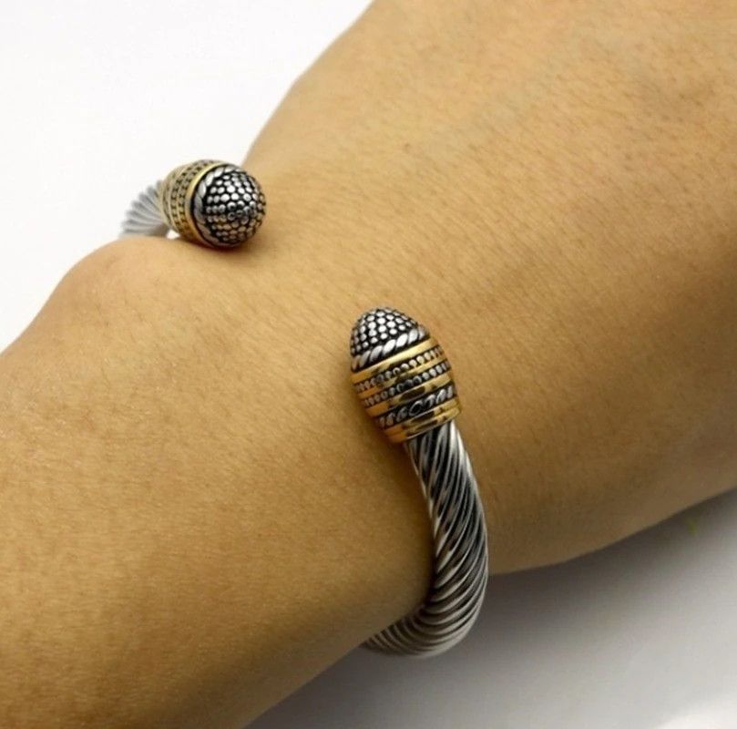 Jewelry Twisted Cable Wire Bracelet Size ONE SIZE - 4 Thumbnail