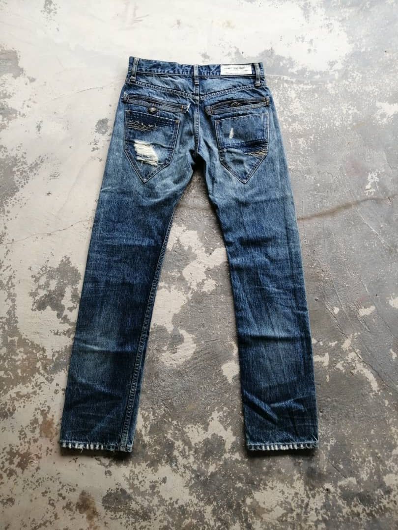Jimmy Taverniti Distressed Faded Jimmy Taverniti Jeans Denims Size US 30 / EU 46 - 2 Thumbnail