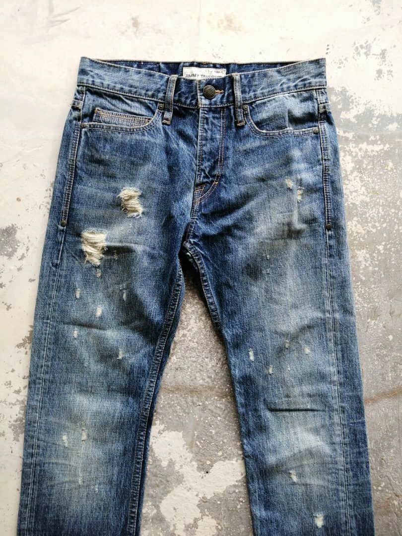 Jimmy Taverniti Distressed Faded Jimmy Taverniti Jeans Denims Size US 30 / EU 46 - 3 Thumbnail