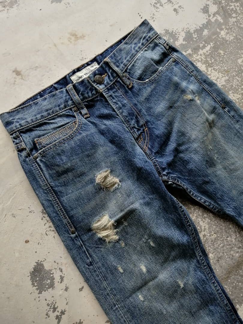 Jimmy Taverniti Distressed Faded Jimmy Taverniti Jeans Denims Size US 30 / EU 46 - 4 Thumbnail