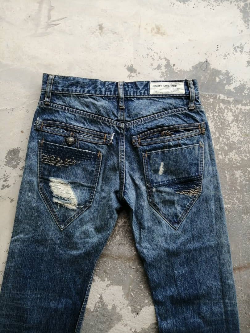 Jimmy Taverniti Distressed Faded Jimmy Taverniti Jeans Denims Size US 30 / EU 46 - 9 Thumbnail