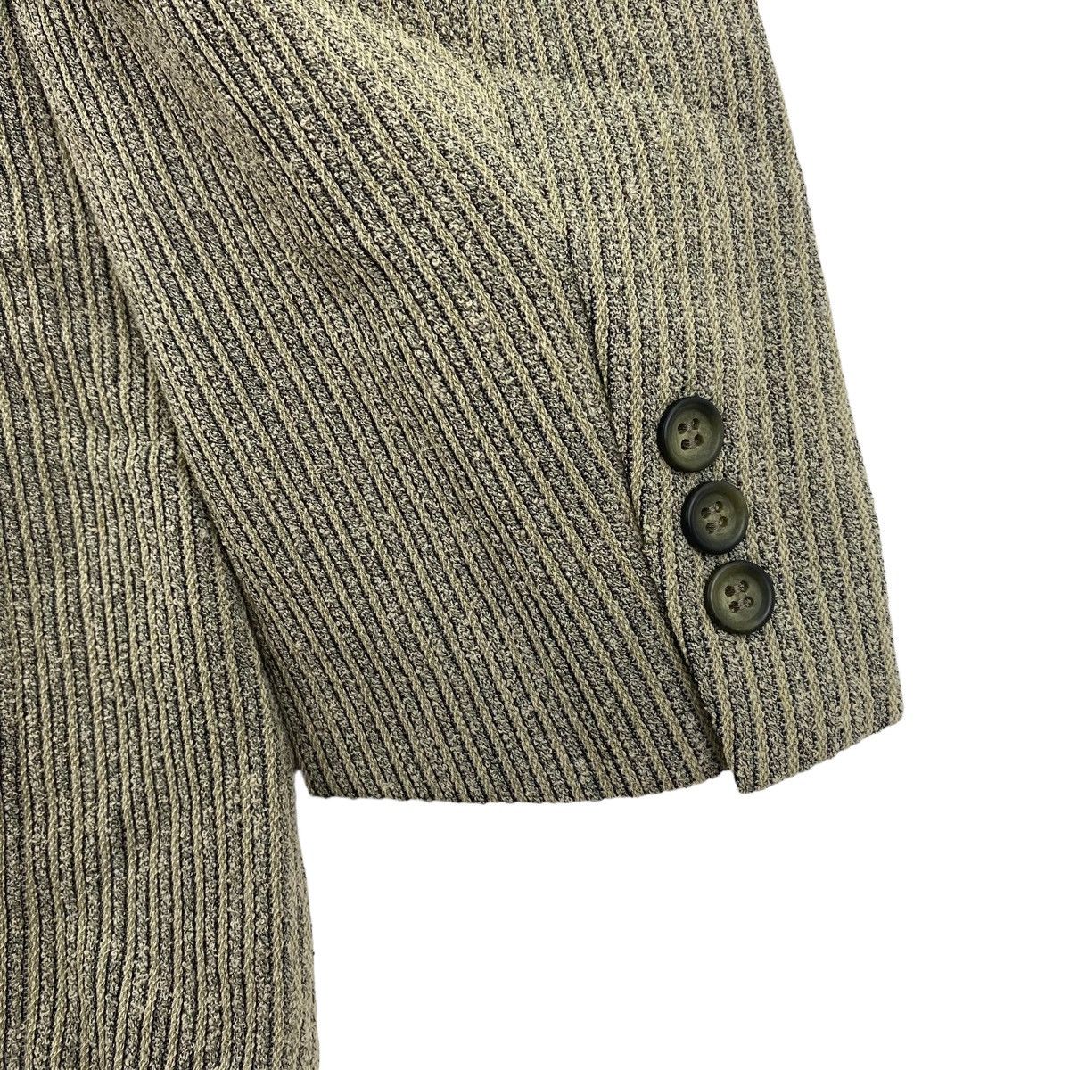 Vintage Vintage LANVIN STUDIO Stripes Grey Plain Blazer Coat Size US L / EU 52-54 / 3 - 3 Thumbnail