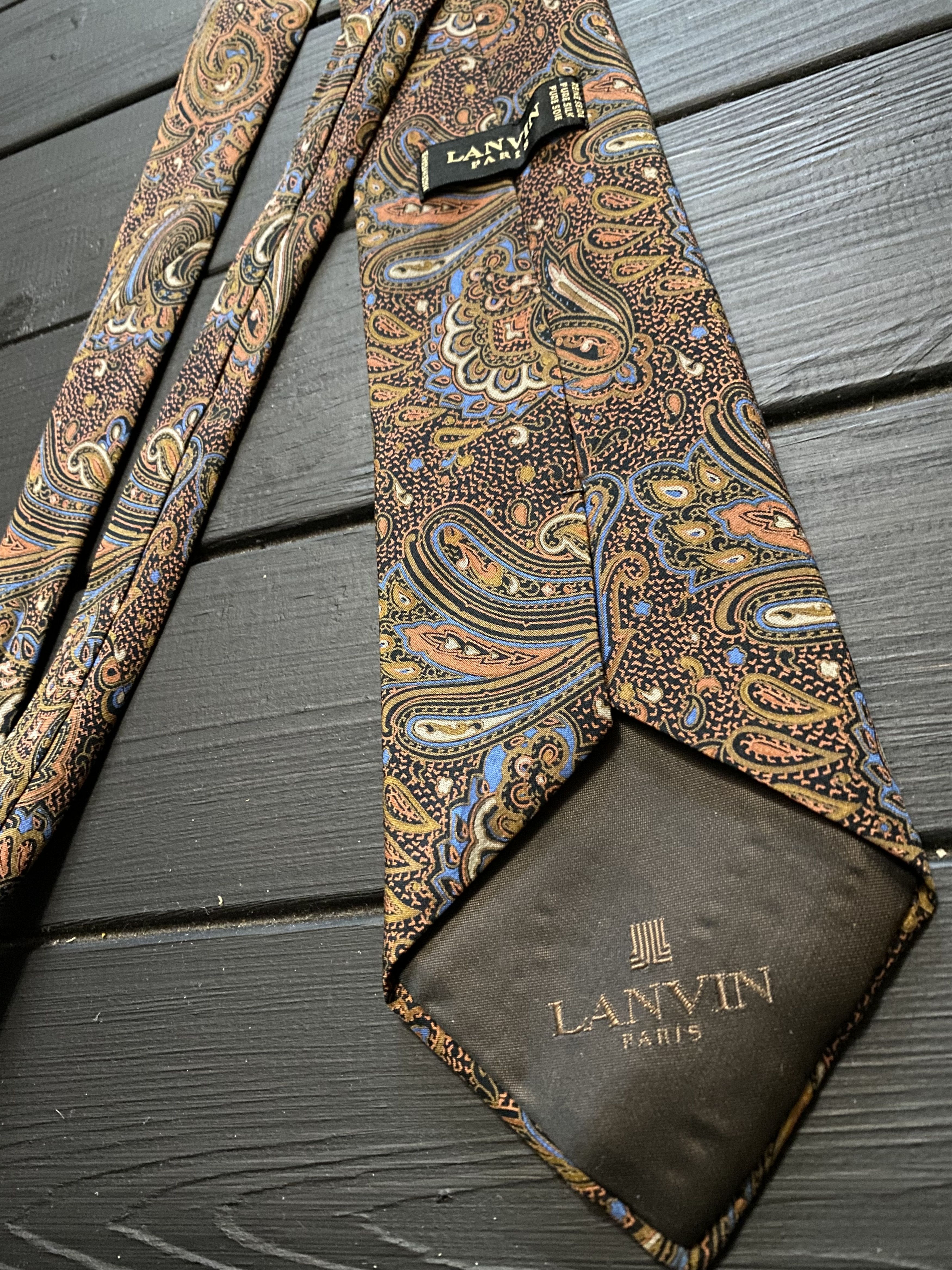 Lanvin Rare Luxury Lanvin Tie Pure Silk Size ONE SIZE - 5 Thumbnail