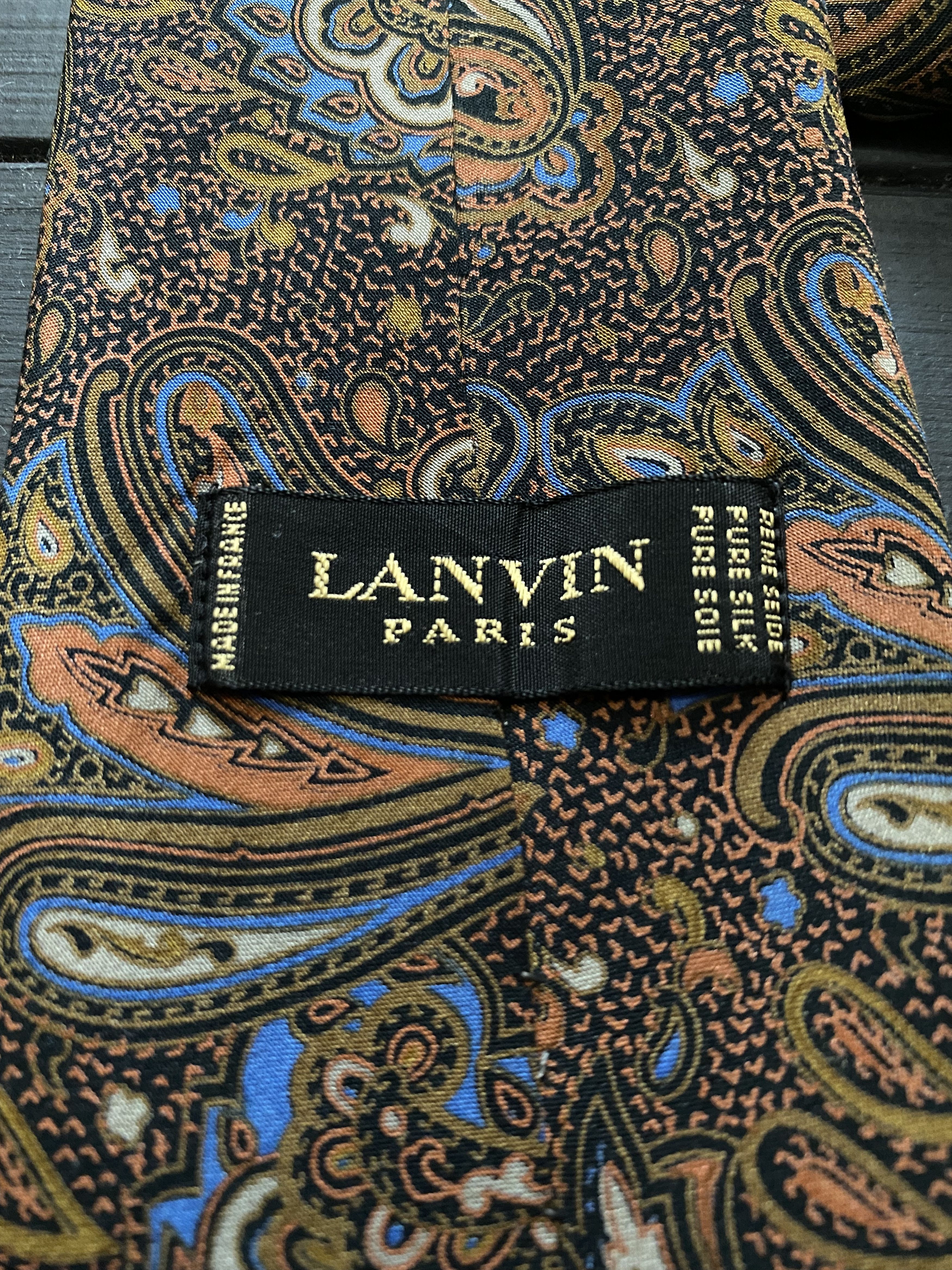 Lanvin Rare Luxury Lanvin Tie Pure Silk Size ONE SIZE - 3 Thumbnail