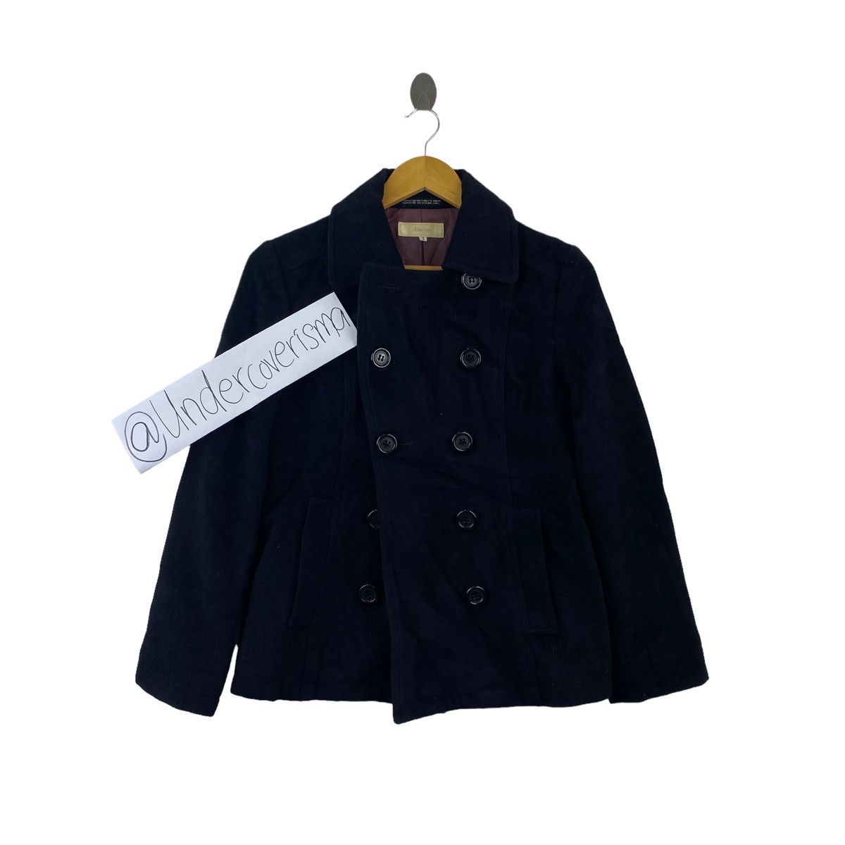 Vintage NOUE WE ANGORA By Fujii Keori Black Wool Duffle Jacket Coat Size US S / EU 44-46 / 1 - 1 Thumbnail