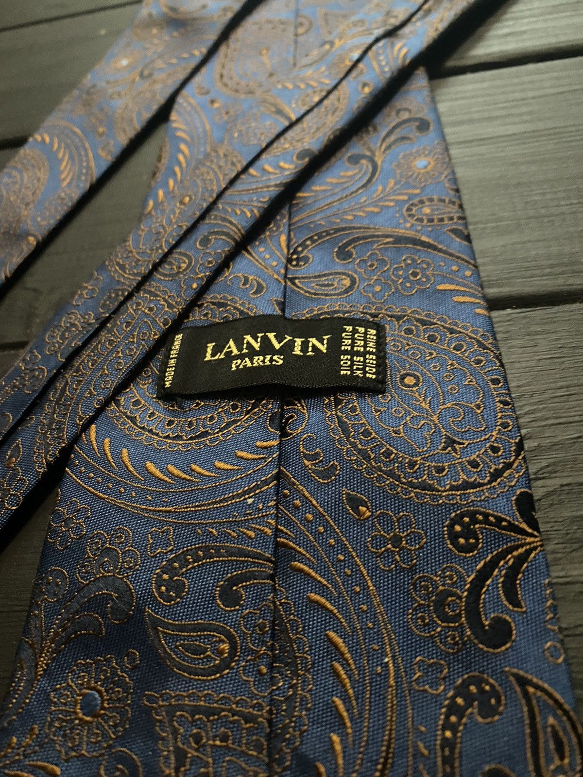 Lanvin Rare Luxury Tie Lanvin Pure Silk Size ONE SIZE - 4 Thumbnail