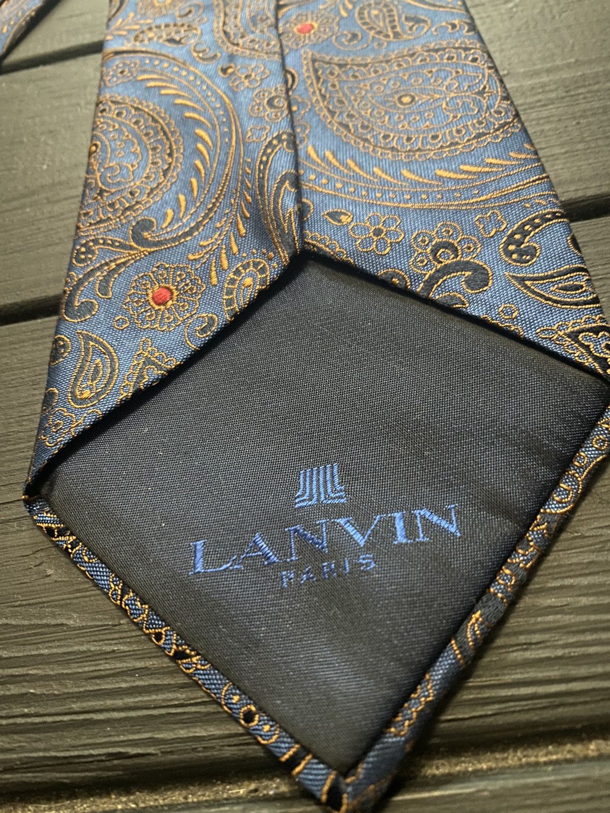 Lanvin Rare Luxury Tie Lanvin Pure Silk Size ONE SIZE - 5 Thumbnail